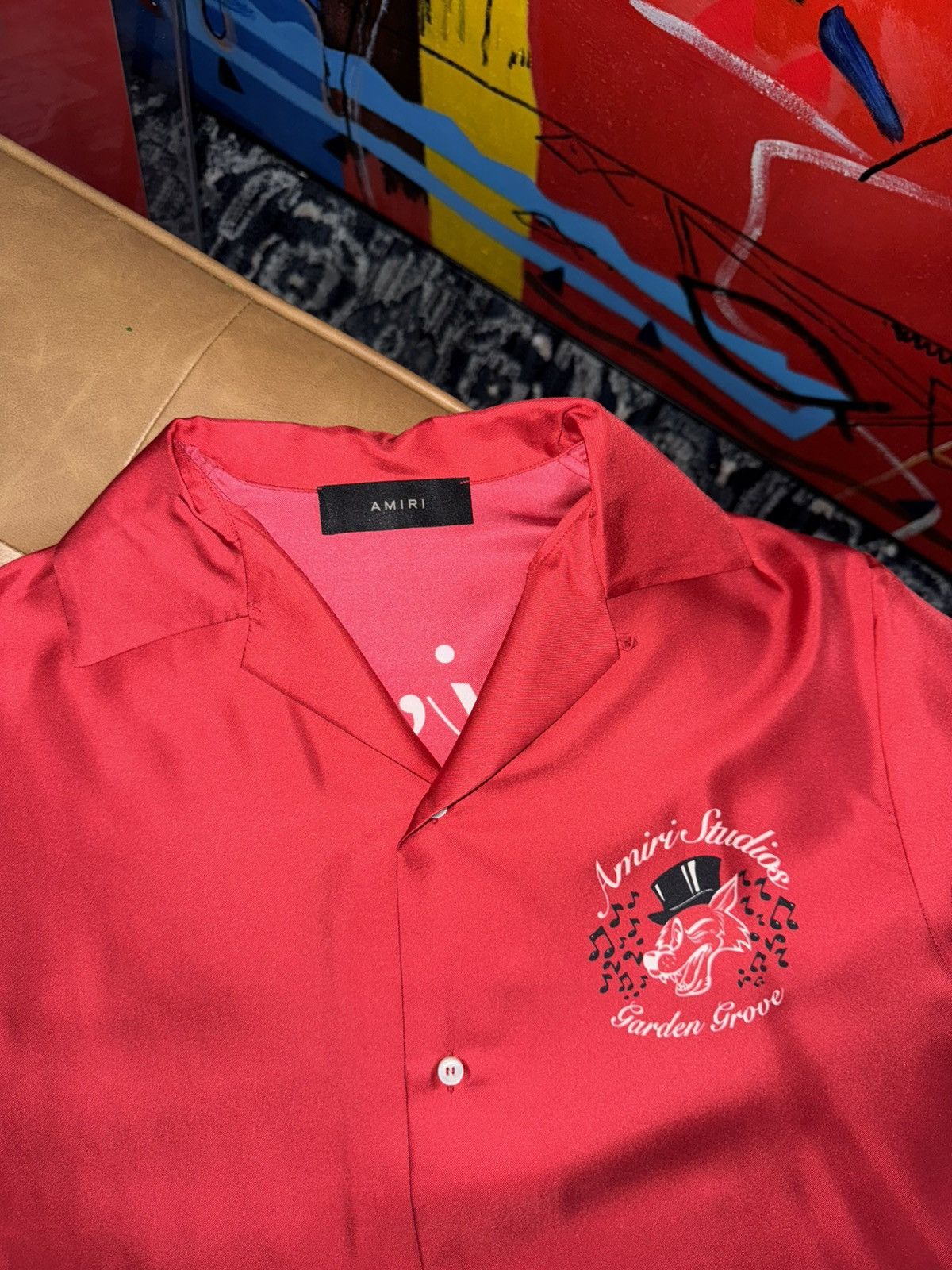 Amiri Amiri logo silk shirt Size US M / EU 48-50 / 2 - 7 Thumbnail