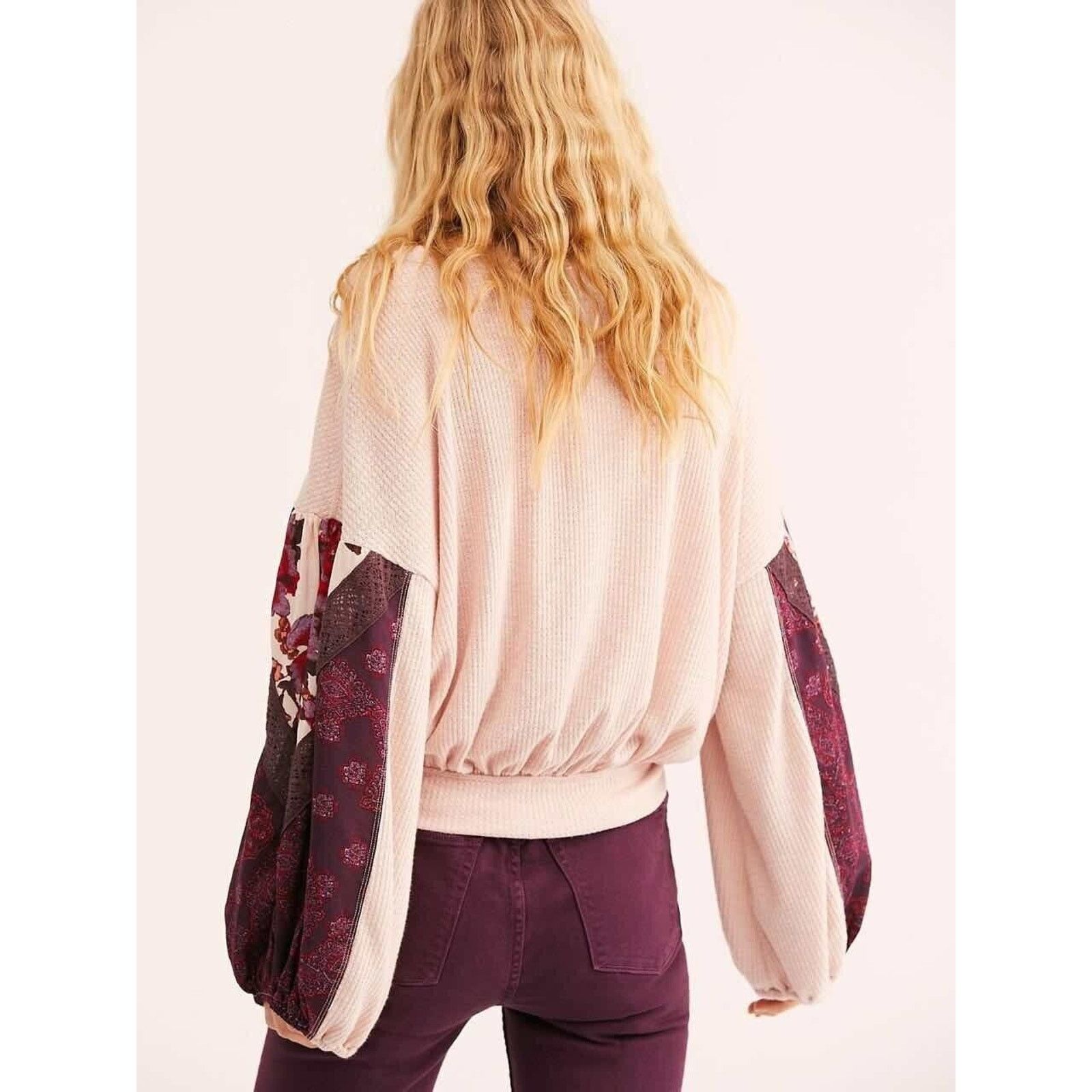 Free People Free‎ People Casual Clash Thermal Top Boho Peasant Romantic Size S / US 4 / IT 40 - 11 Thumbnail