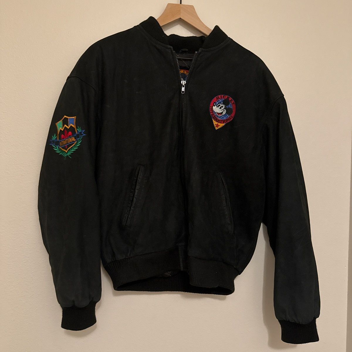 Disney Vintage Mickey International Leather Jacket Size US XS / EU 42 / 0 - 1 Thumbnail
