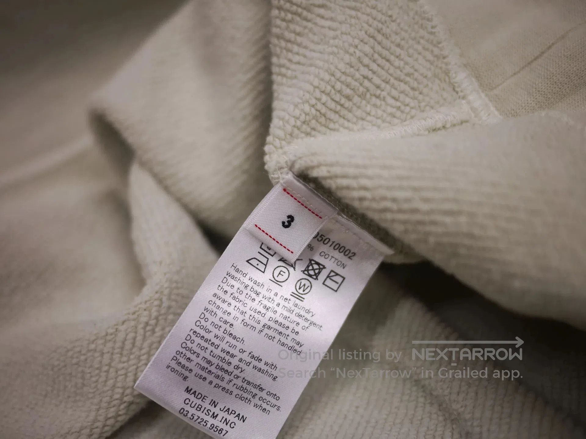 Visvim Visvim Jumbo Sweat 3/4 Crash Off White. Size US L / EU 52-54 / 3 - 9 Thumbnail