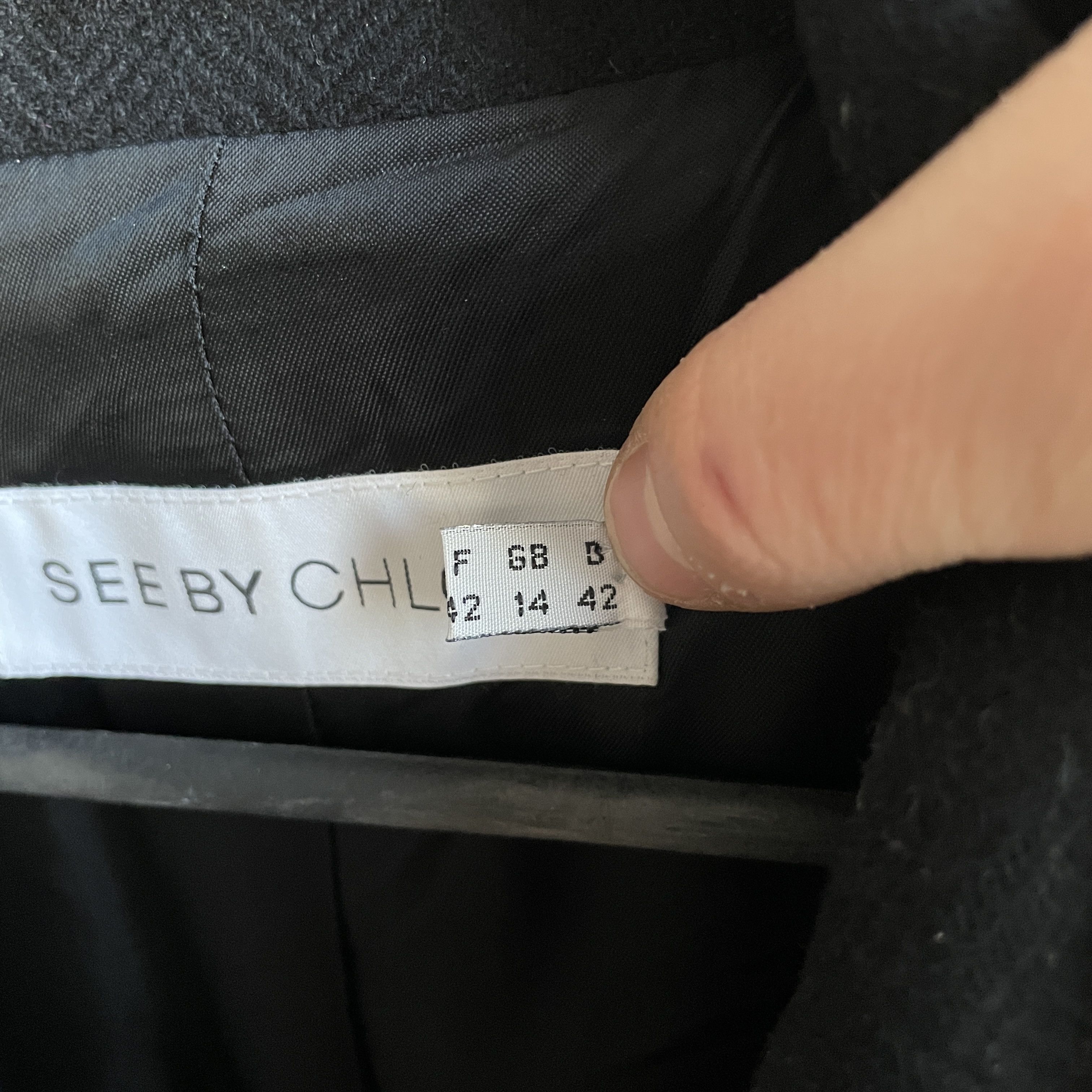 See by Chloe See by Chloe Womens Double Breasted Wool Blend Coat Size L / US 10 / IT 46 - 8 Thumbnail