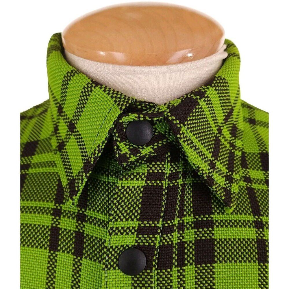 Palm Angels Palm Angels Logo Overshirt 44 XS Mens Green & White Plaid C Size US XS / EU 42 / 0 - 3 Thumbnail