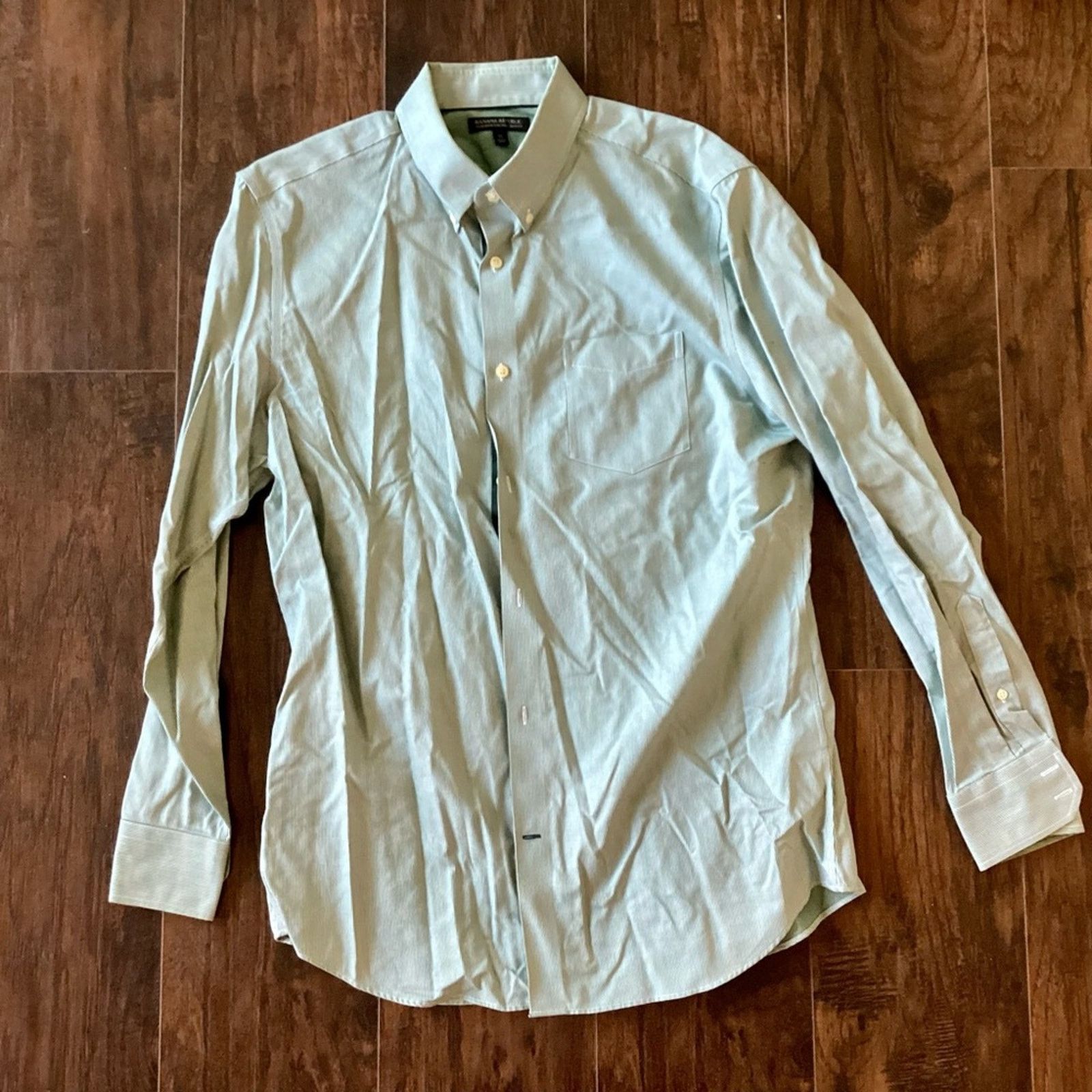 Banana Republic Banana Republic Non-Iron Tailored Slim Fit Shirt Size US XL / EU 56 / 4 - 2 Thumbnail