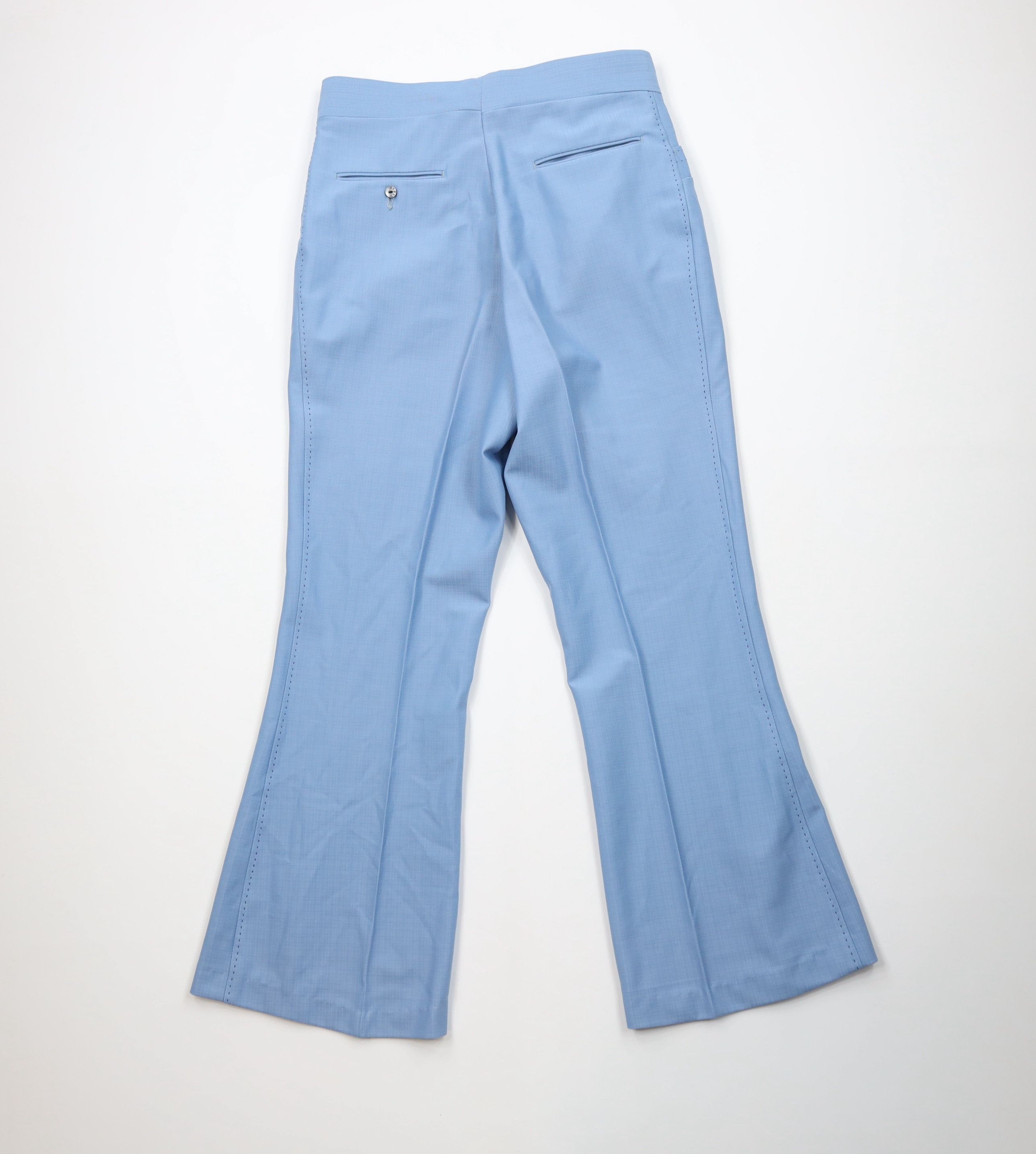 Vintage Vintage 50s 60s Streetwear Bell Bottoms Pants Carolina Blue Size US 34 / EU 50 - 9 Thumbnail