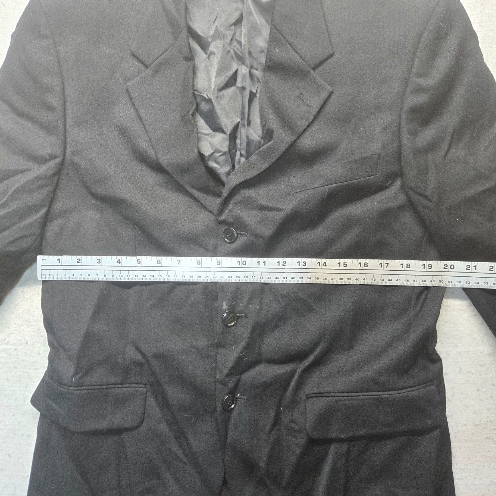 Jones New York Jones New York Classic Fit Black Wool Blazer Jacket Men's 40 Regular Size 40R - 6 Thumbnail
