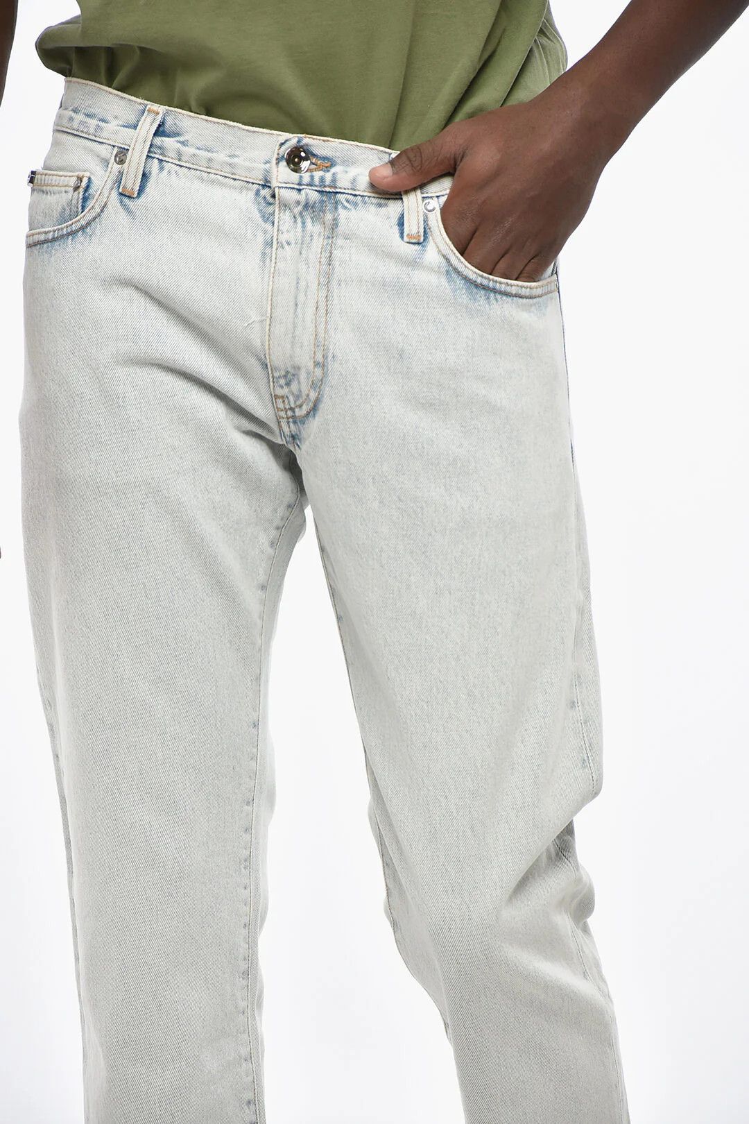 Off-White og1mm0526 Slim Fit Jeans in Light Blue Size US 30 / EU 46 - 3 Thumbnail