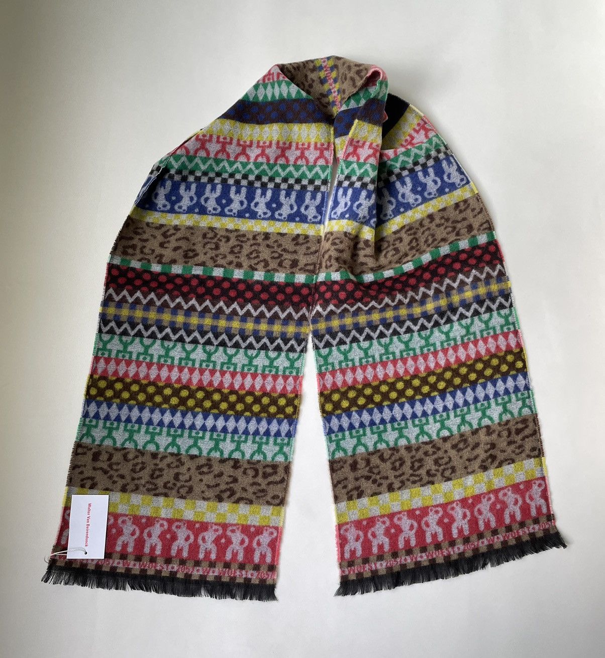 Walter Van Beirendonck Large Multicolour Patterned Scarf Size ONE SIZE - 11 Thumbnail