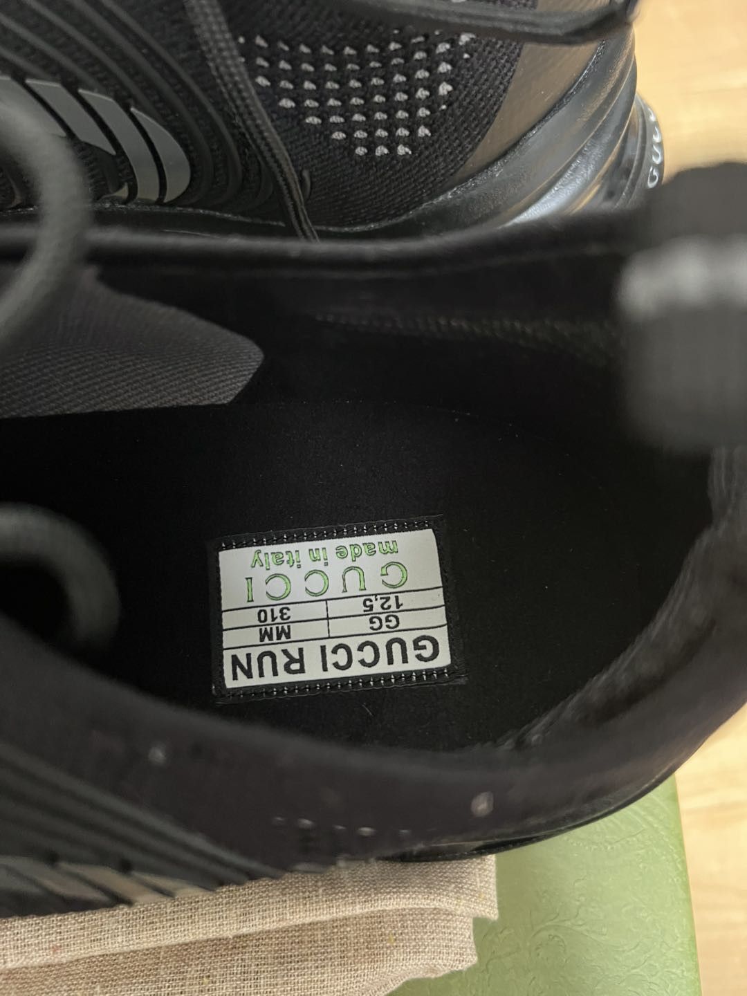 Gucci Gucci Run Sneaker 'All Black' 714658-USM10-8442 Size US 13 / EU 46 - 2 Thumbnail
