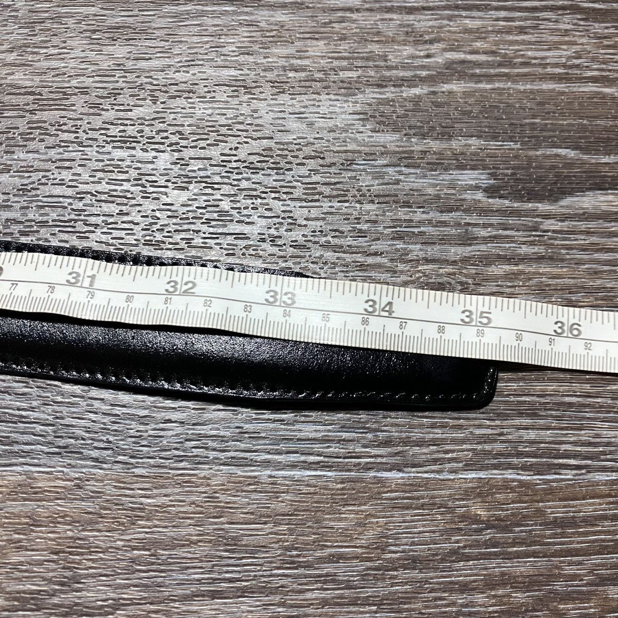 Genuine Leather YVES GERARD Solid Brass Made In Italy Genuine Leather Belt Size 32 - 14 Thumbnail
