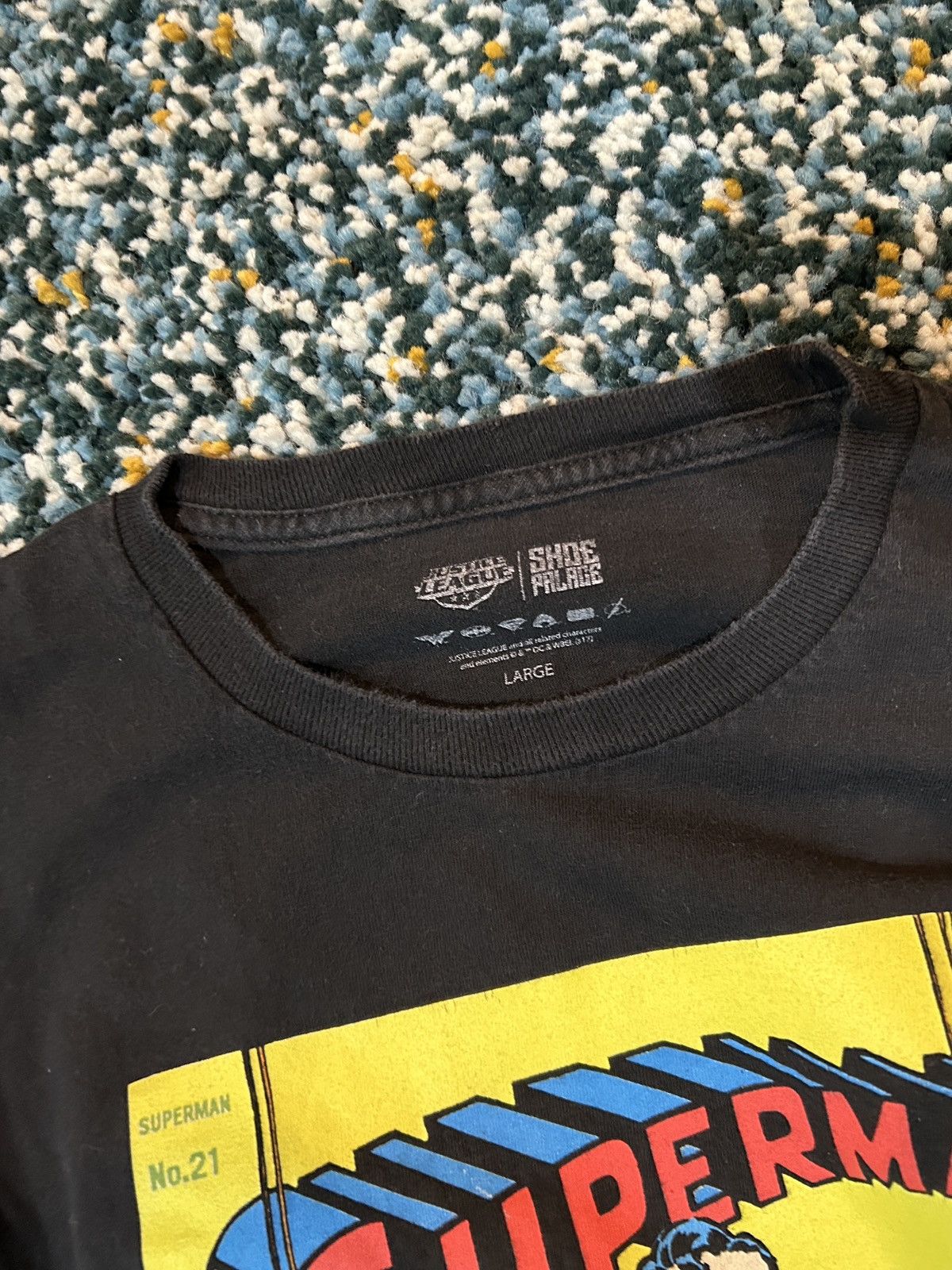 DC Comics × Shoe Palace × Vintage Vintage Black Superman Tee Shoe Palace x Justice League Size US L / EU 52-54 / 3 - 3 Thumbnail