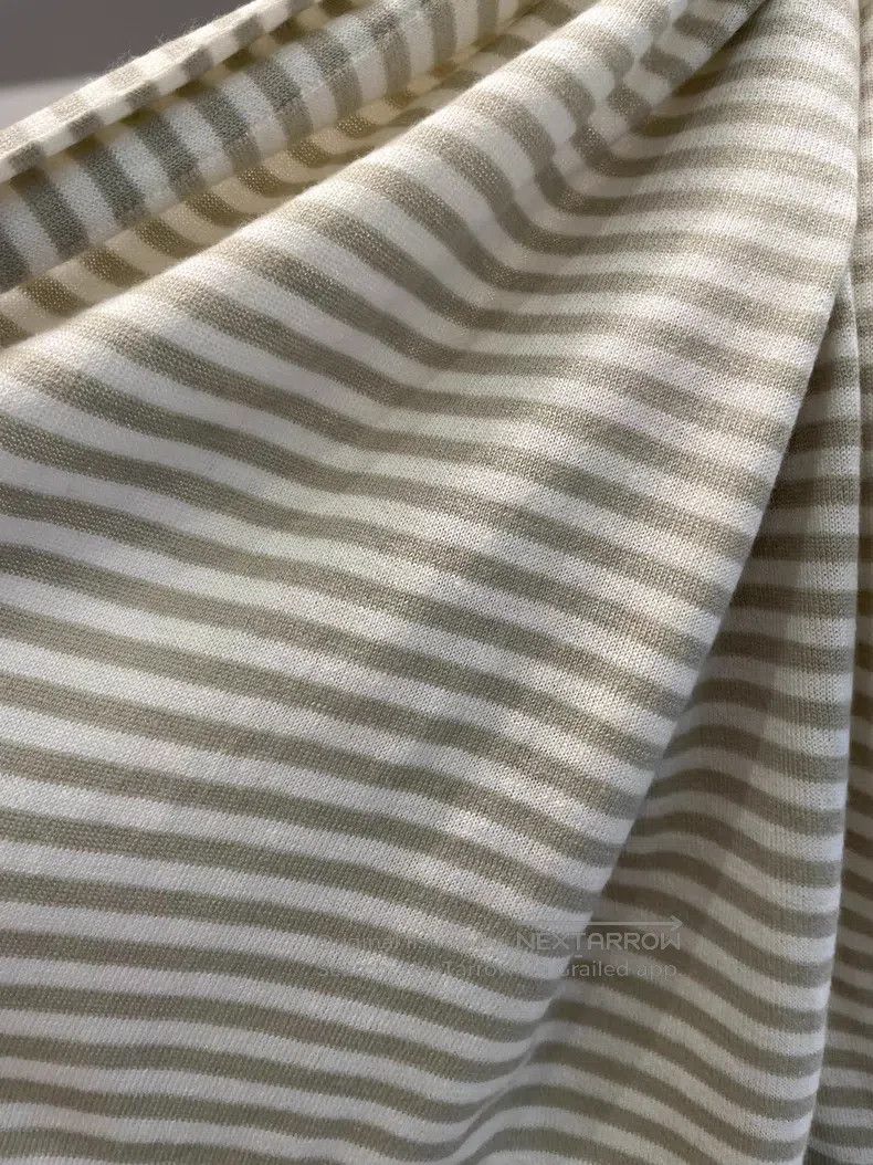 Loro Piana Loro Piana Light Green Striped Cashmere Scarf Size ONE SIZE - 3 Thumbnail