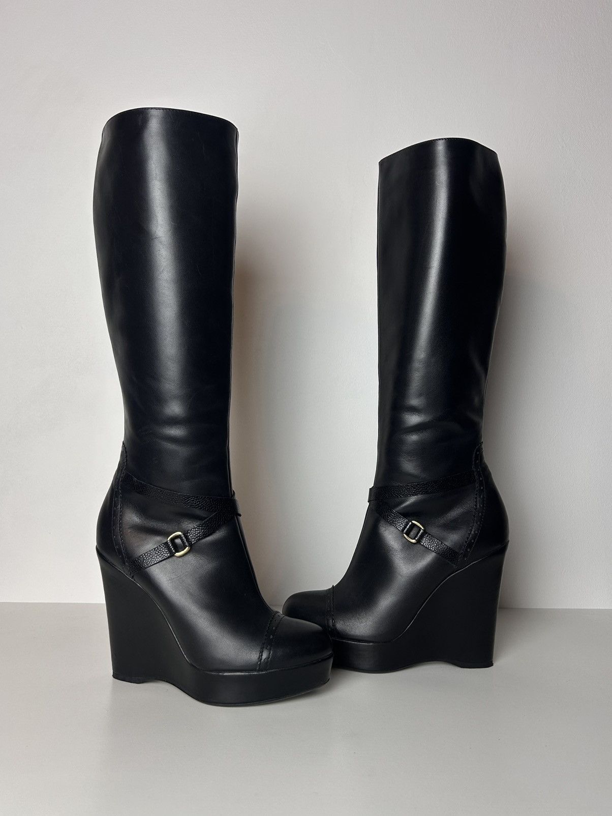 Other Insane wedge leather boots Size US 8 / IT 38 - 2 Thumbnail