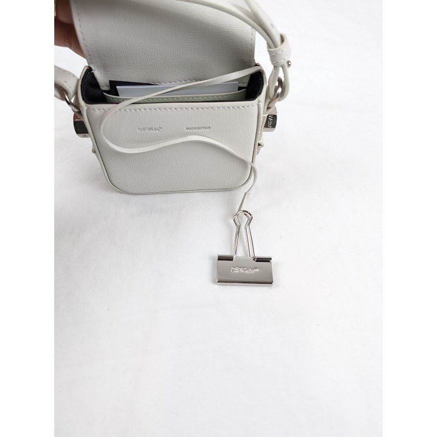 Off-White o1rshd1 Size: OS / Diag Baby Flap Bag in White/Black Size ONE SIZE - 11 Thumbnail