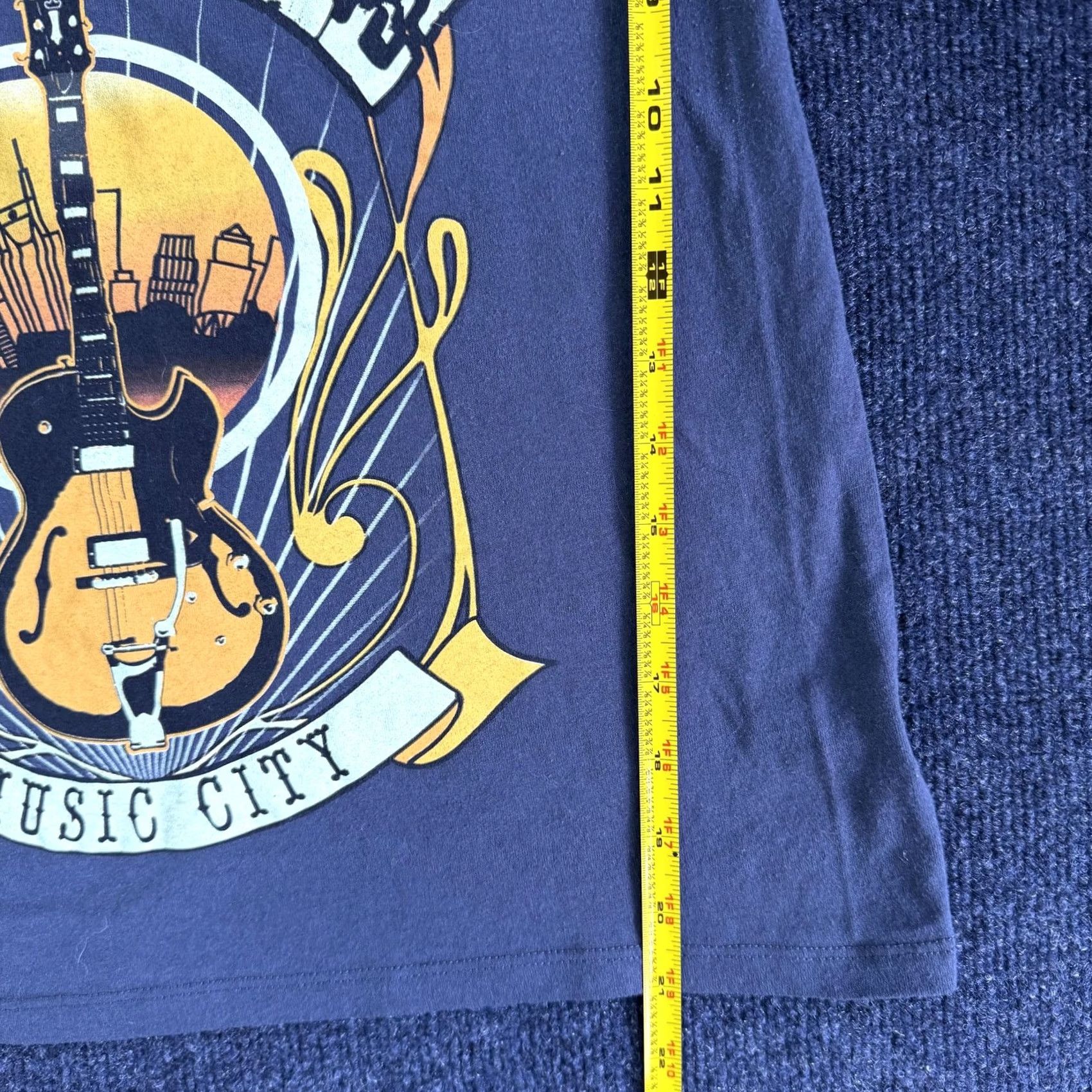 Vintage Freeze Nashville Music City Shirt Womens Medium Blue Guitar Graphic Tee T-Shirt Size M / US 6-8 / IT 42-44 - 5 Thumbnail