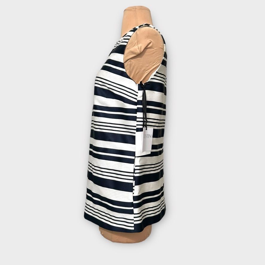 RED Valentino NWT Valentino Top Blouse 8 US IT 44 Navy Blue White Stripe N Size M / US 6-8 / IT 42-44 - 7 Thumbnail