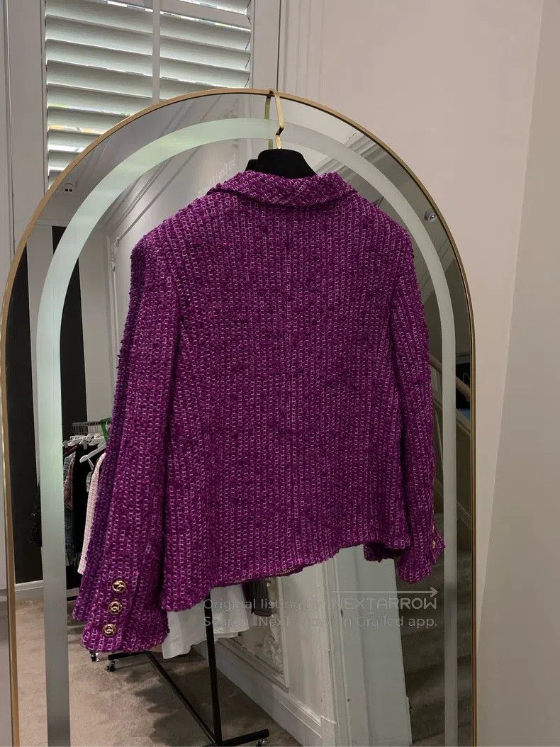 Chanel Chanel 21C purple knitting jacket Size XS / US 0-2 / IT 36-38 - 3 Thumbnail
