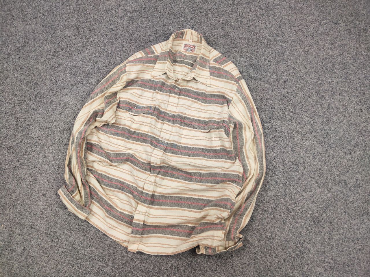Japanese Brand Rough Trade Vintage work wear Japan button Flannel shirt Size US L / EU 52-54 / 3 - 4 Thumbnail