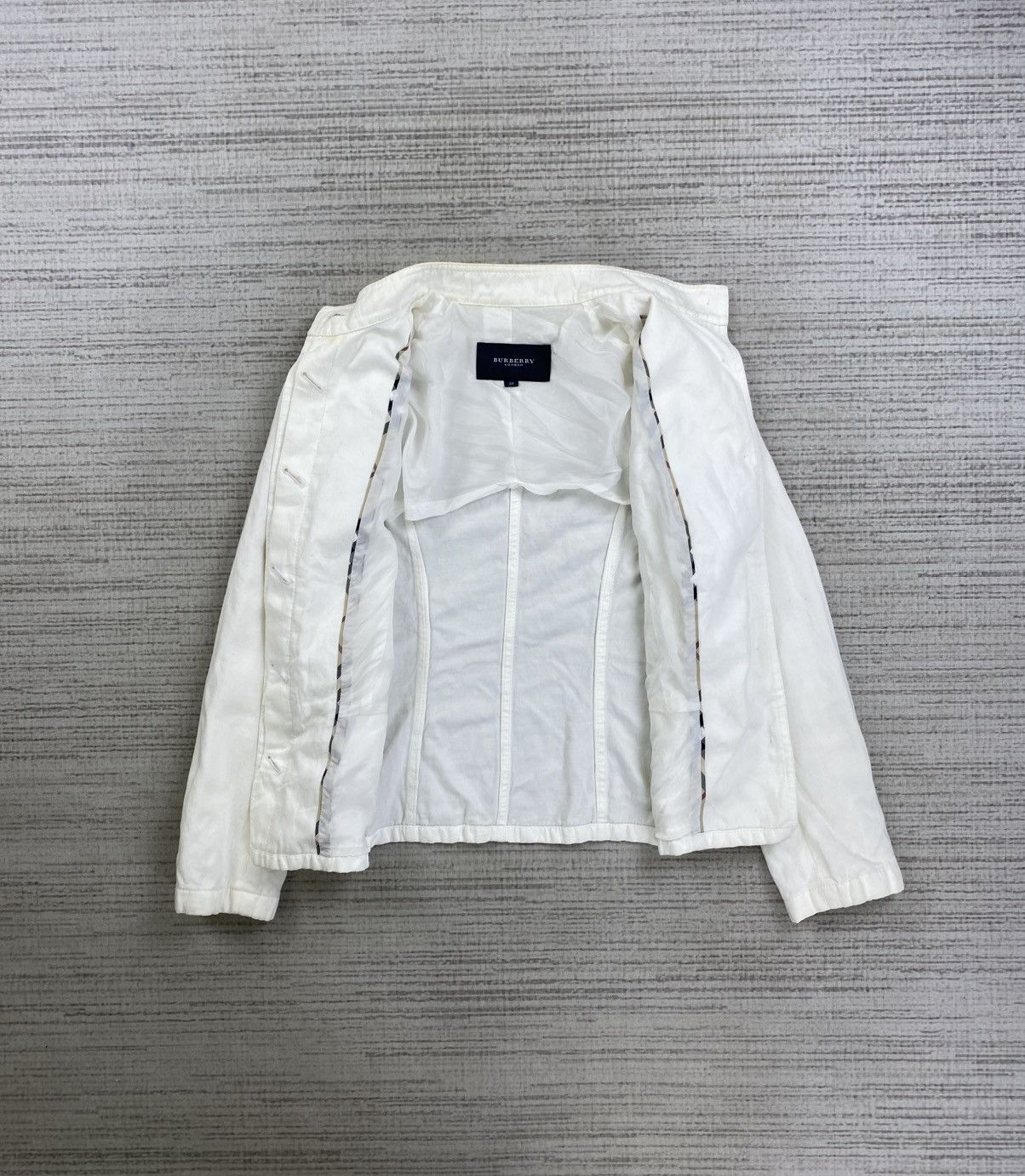 Burberry × Japanese Brand × Vintage Vintage Burberry London Full White Jacket Size S / US 4 / IT 40 - 5 Thumbnail