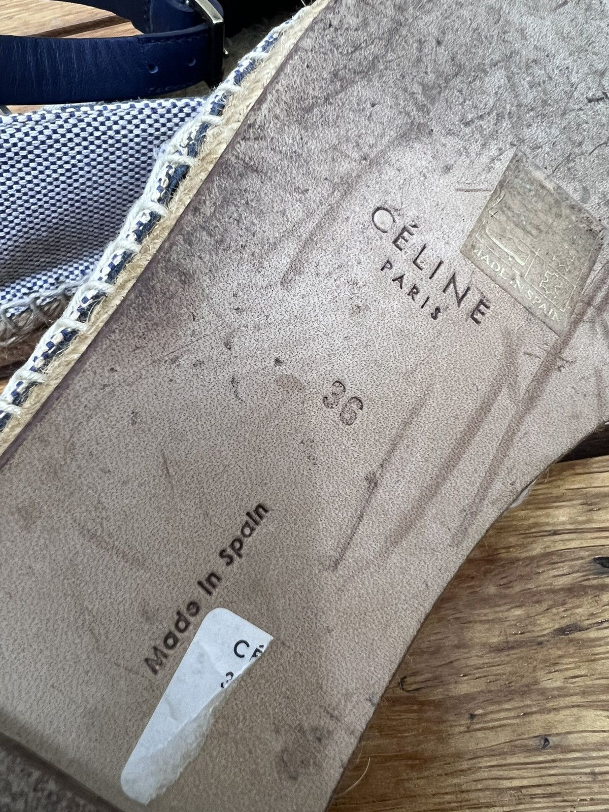 Celine Authentic Celine Canvas Ankle Strap Slip On Shoes Size US 5.5 / IT 35.5 - 5 Thumbnail