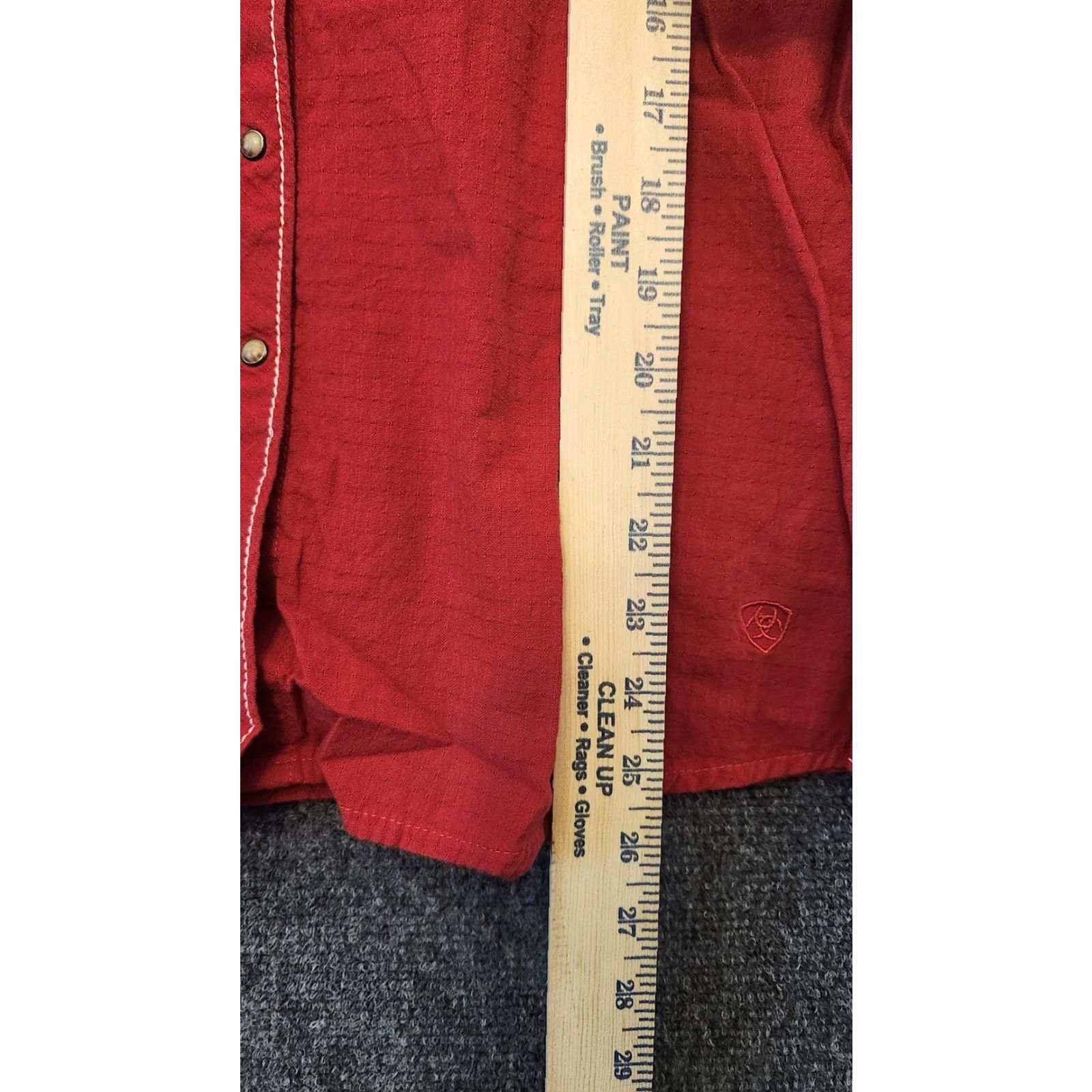 Ariat Ariat Shirt Womens XL Red Western Snap Button Studded Fitted Long Sleeve Top Size XL / US 12-14 / IT 48-50 - 6 Thumbnail