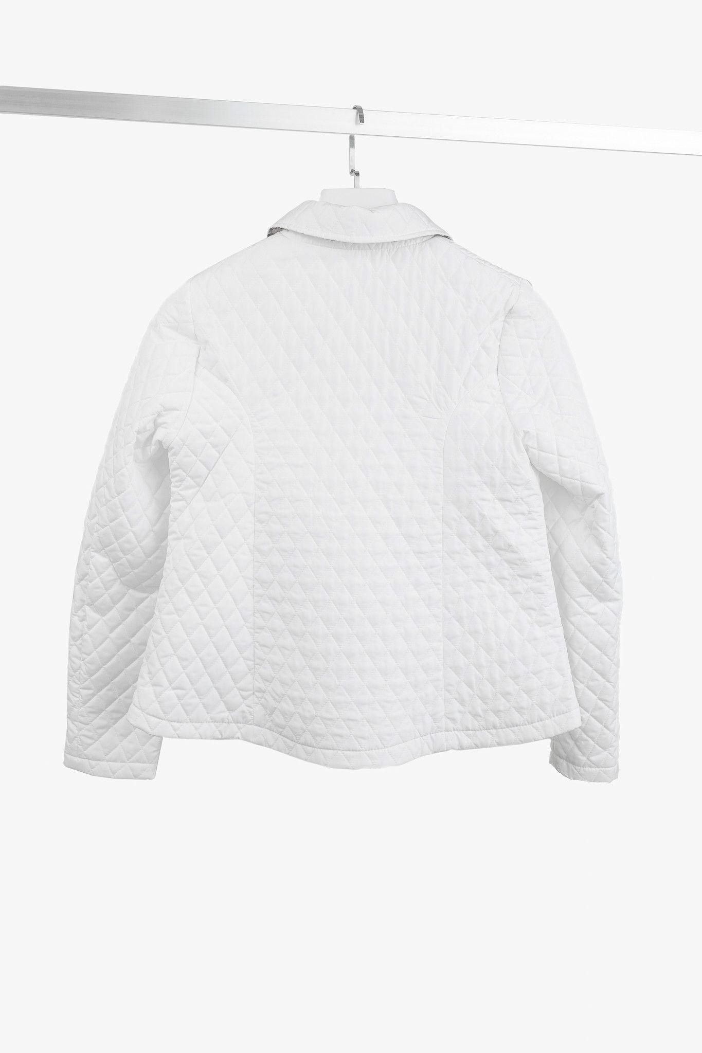 Burberry Burberry White Quilted Snap-Closure Peter Pan Collar Jacket Size XS / US 0-2 / IT 36-38 - 2 Thumbnail