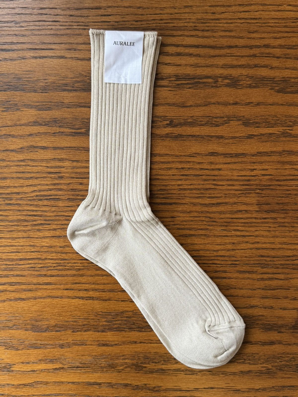 Auralee Auralee Women’s Beige Socks (high gauge) Size ONE SIZE - 1 Thumbnail