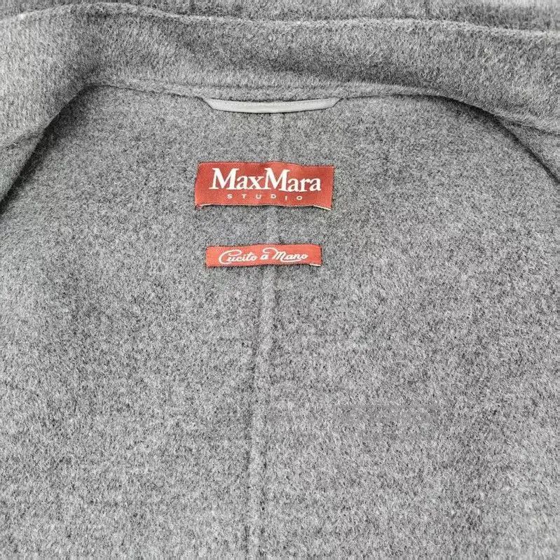 Max Mara MaxMara Elegant Gray Wool Mid-Length Coat . Size XL / US 12-14 / IT 48-50 - 6 Thumbnail