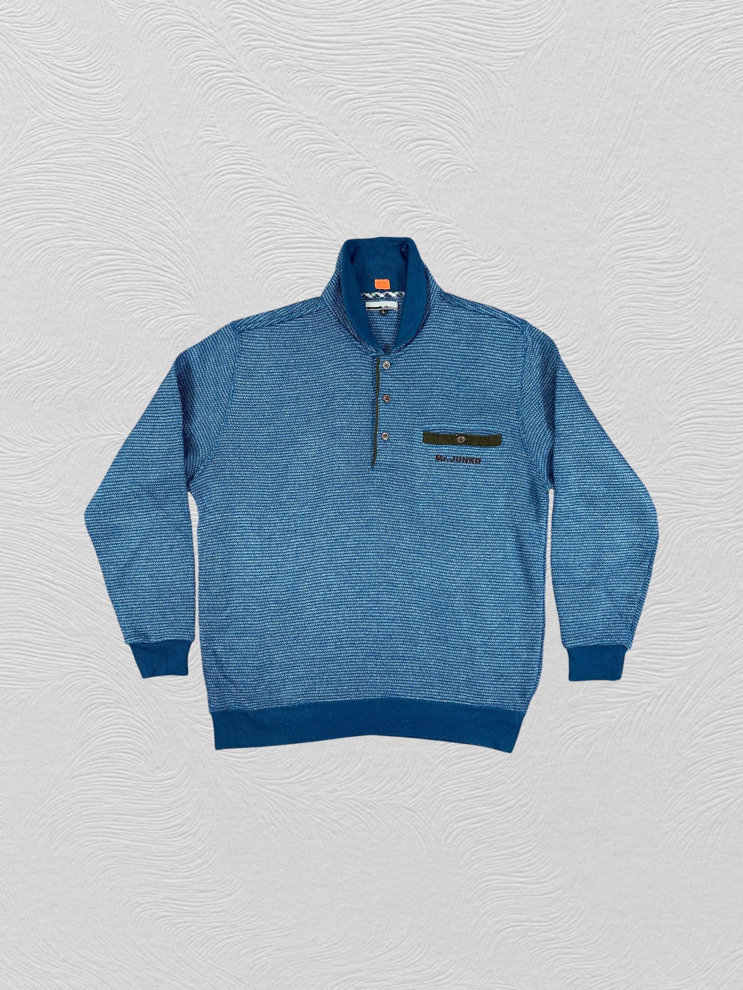Japanese Brand Vintage Mr.Junko Single Pocket Button Sweatshirt - SW0105 Size US M / EU 48-50 / 2 - 1 Thumbnail