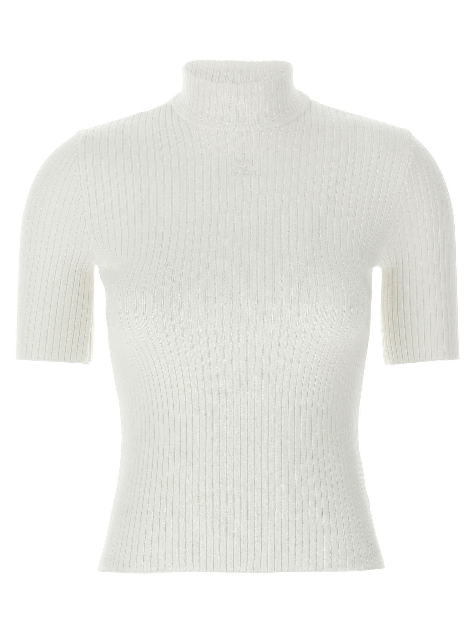 Tシャツ・カットソー COURREGES Woman Polo Shirt White 225JPO048JS0193 0001 Courreges COURREGES Women Polo Shirts 225JPO048JS0193 0001