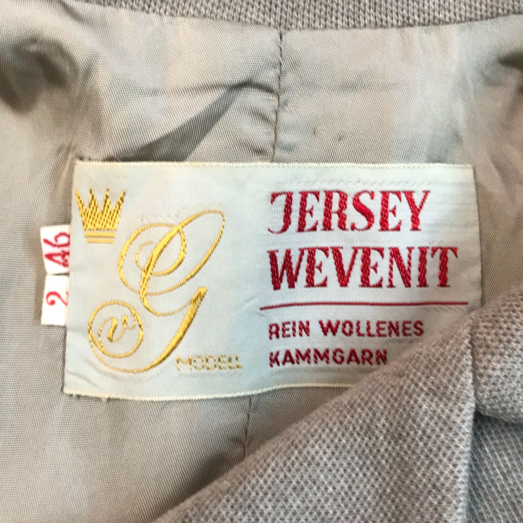 Vintage Jersey Wevenit Womens Shirt Dress Midi Gray Long Sleeve Collared Buttoned Dress Size 2/46 Size XS / US 0-2 / IT 36-38 - 7 Thumbnail