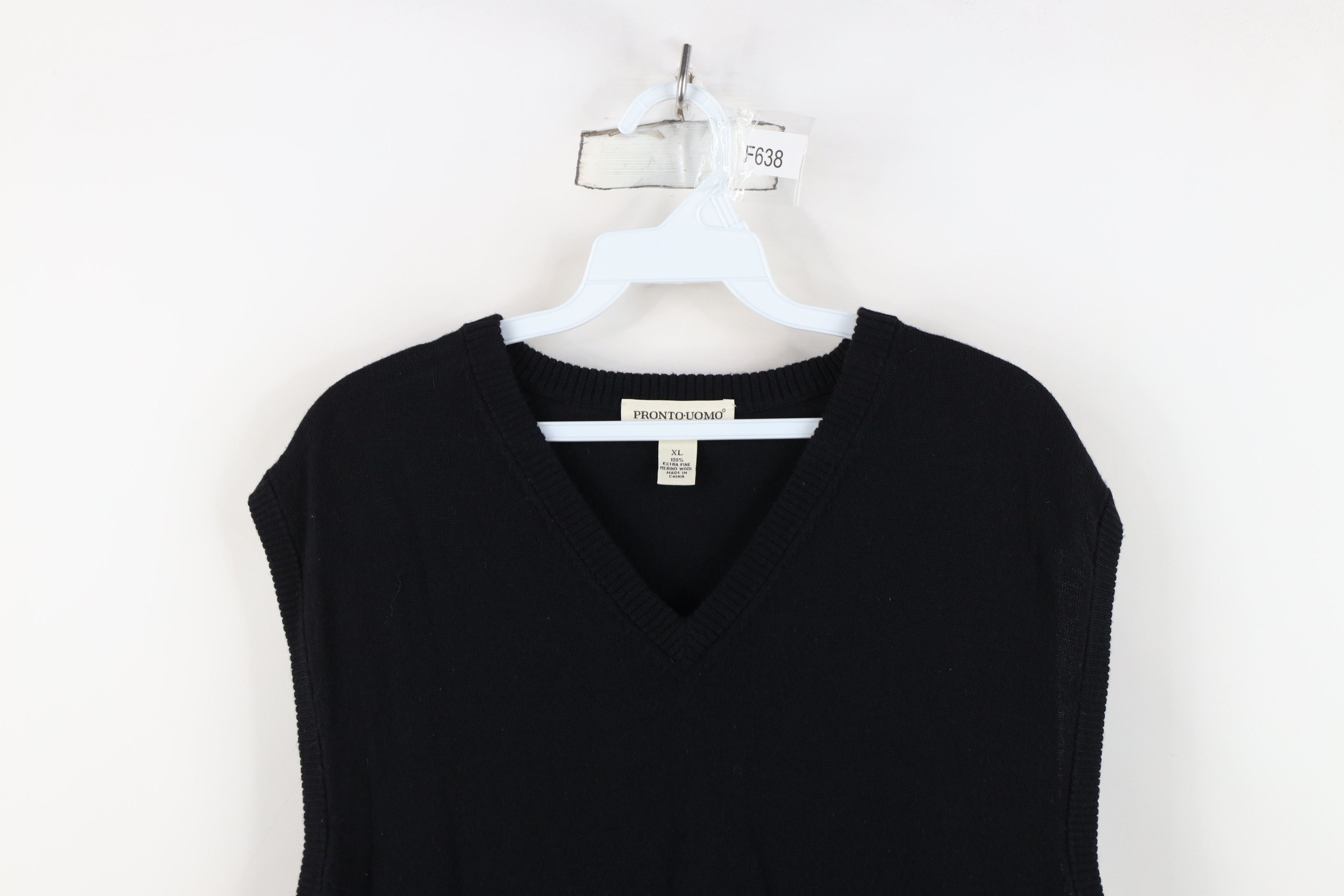Vintage Vintage 90s Streetwear Fine Merino Wool Knit Sweater Vest Size US XL / EU 56 / 4 - 2 Thumbnail