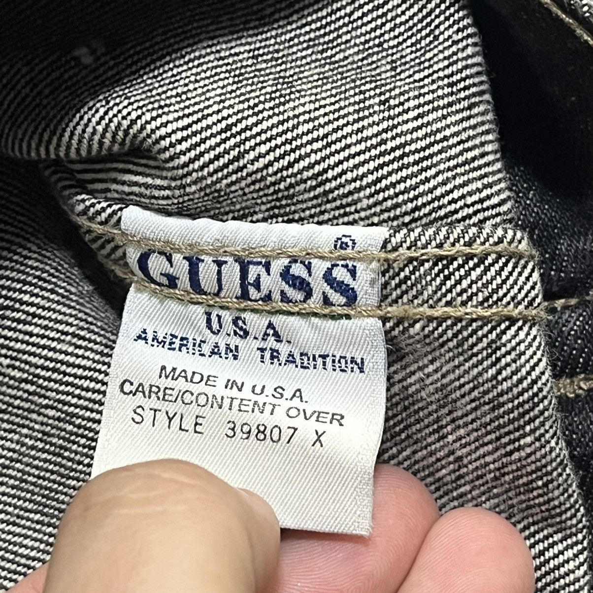 Guess VINTAGE 90s GUESS BLACK DENIM TRUCKER JACKET GRUNGE SIZE 3XL Size US XXL / EU 58 / 5 - 7 Thumbnail