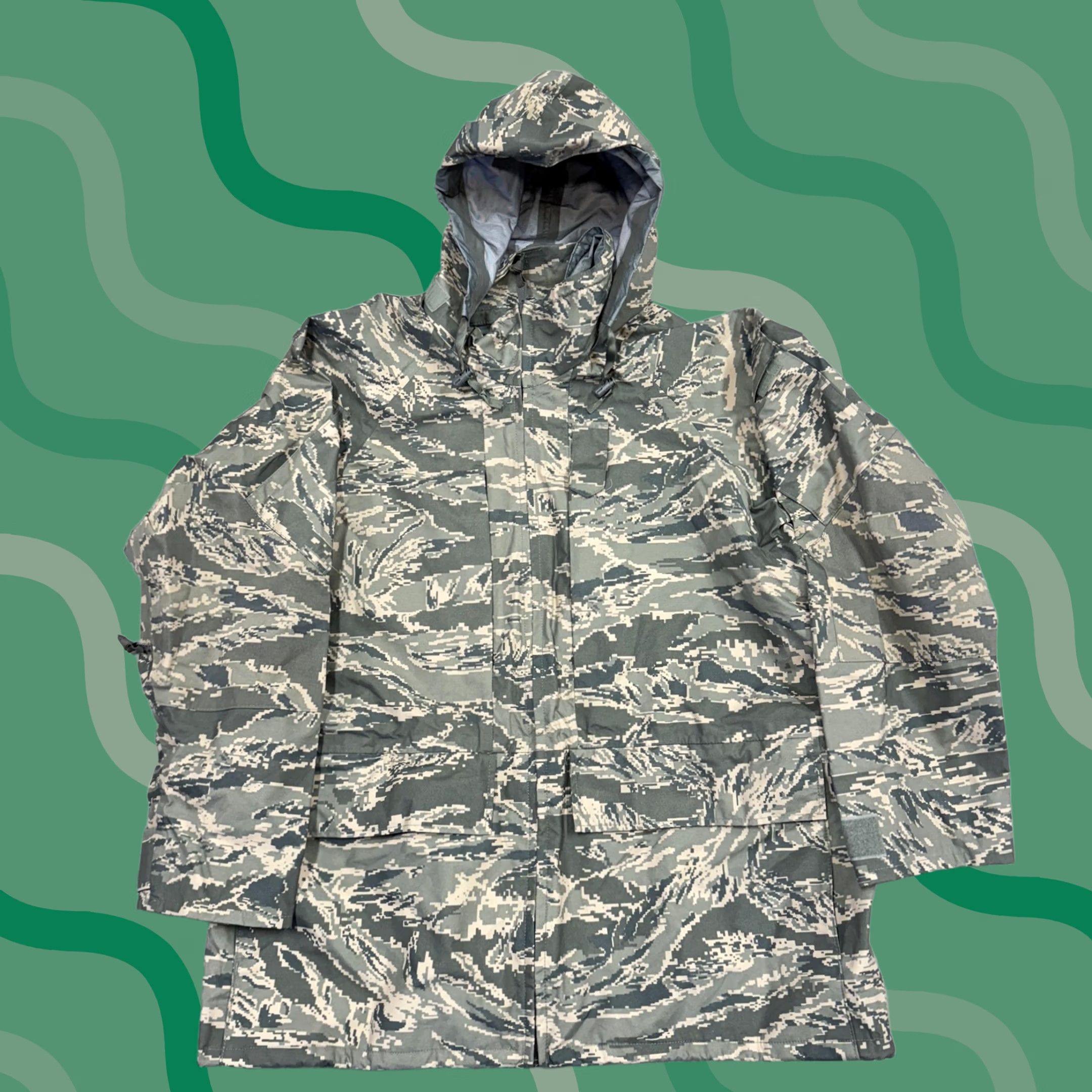 Vintage VINTAGE US Air Force ABU APECS Parka Mens L Camouflage Hooded Waterproof Jacket Size US L / EU 52-54 / 3 - 1 Thumbnail