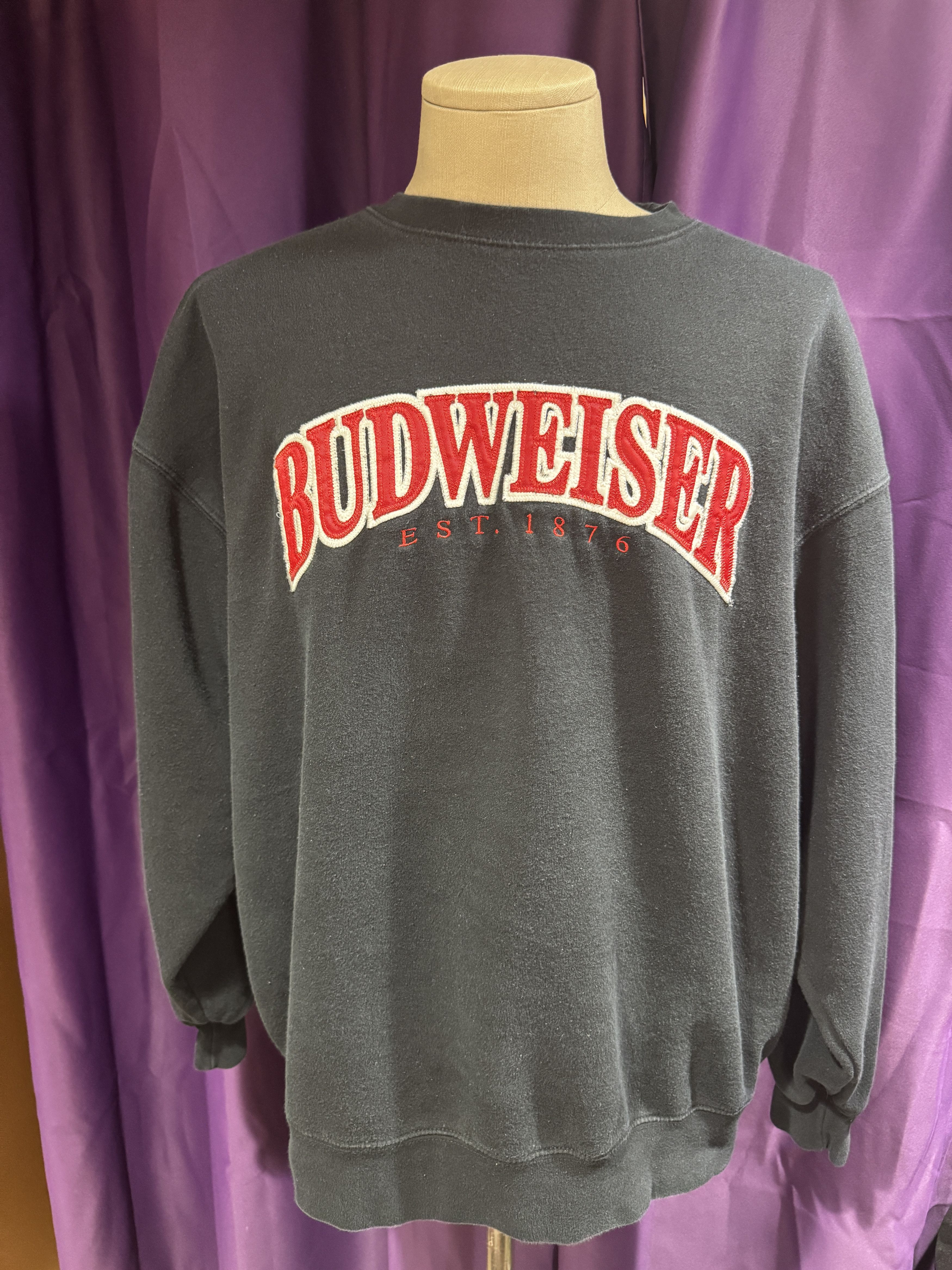 Jansport Budweiser Spellout Crewneck Sweatshirt Size US XL / EU 56 / 4 - 1 Thumbnail