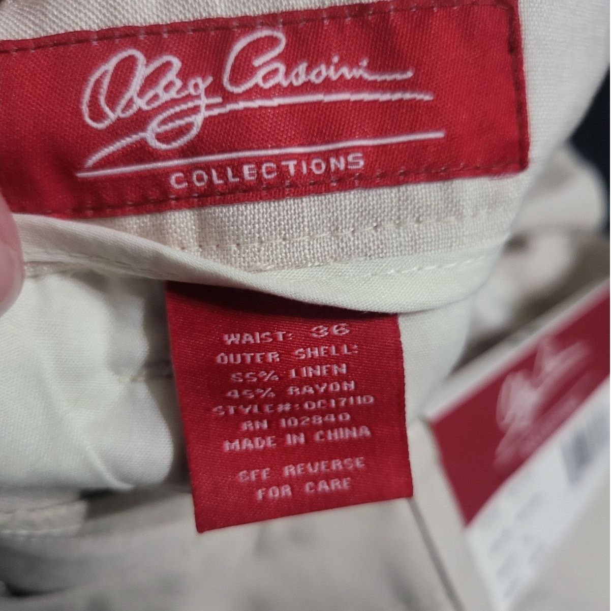 Oleg Cassini Oleg Cassini Men's Tan Pleated Linen Blend Shorts - 36 Size US 36 / EU 52 - 4 Thumbnail