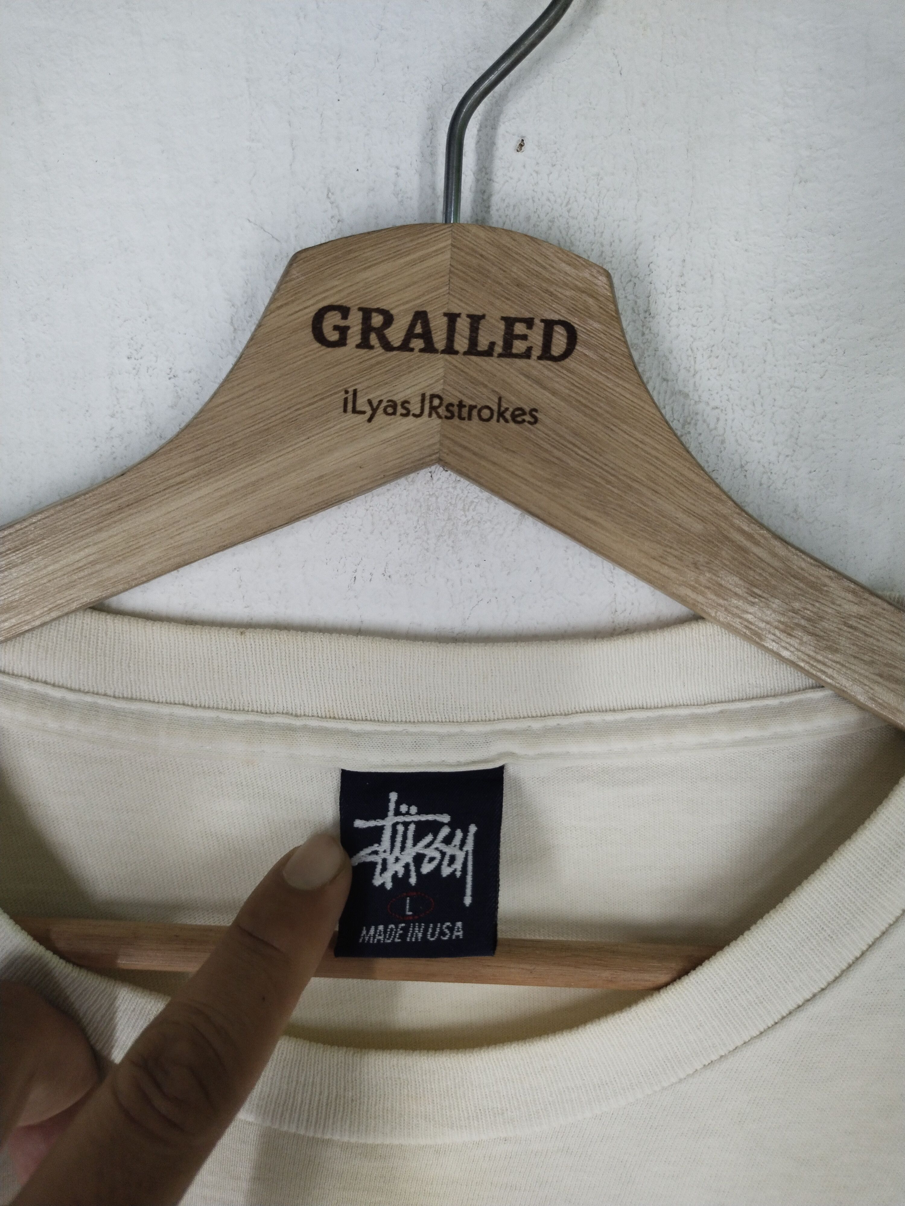 Stussy × Vintage Rare Vintage 90's Stussy Dragon White Shirt Tee Size US M / EU 48-50 / 2 - 12 Thumbnail