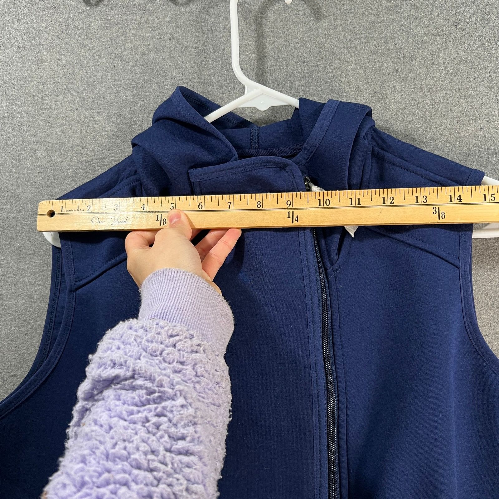 Other zuda Zip Front Hooded Scuba Knit Vest Navy Size X-Large Size XL / US 12-14 / IT 48-50 - 4 Thumbnail