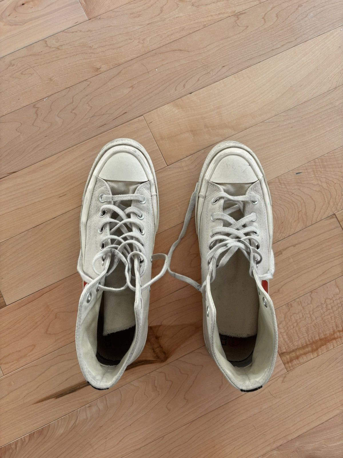 Comme des Garcons PLAY × Converse CDG PLAY x CONVERSE HI-TOP WHITE Size US 9 / EU 42 - 3 Thumbnail