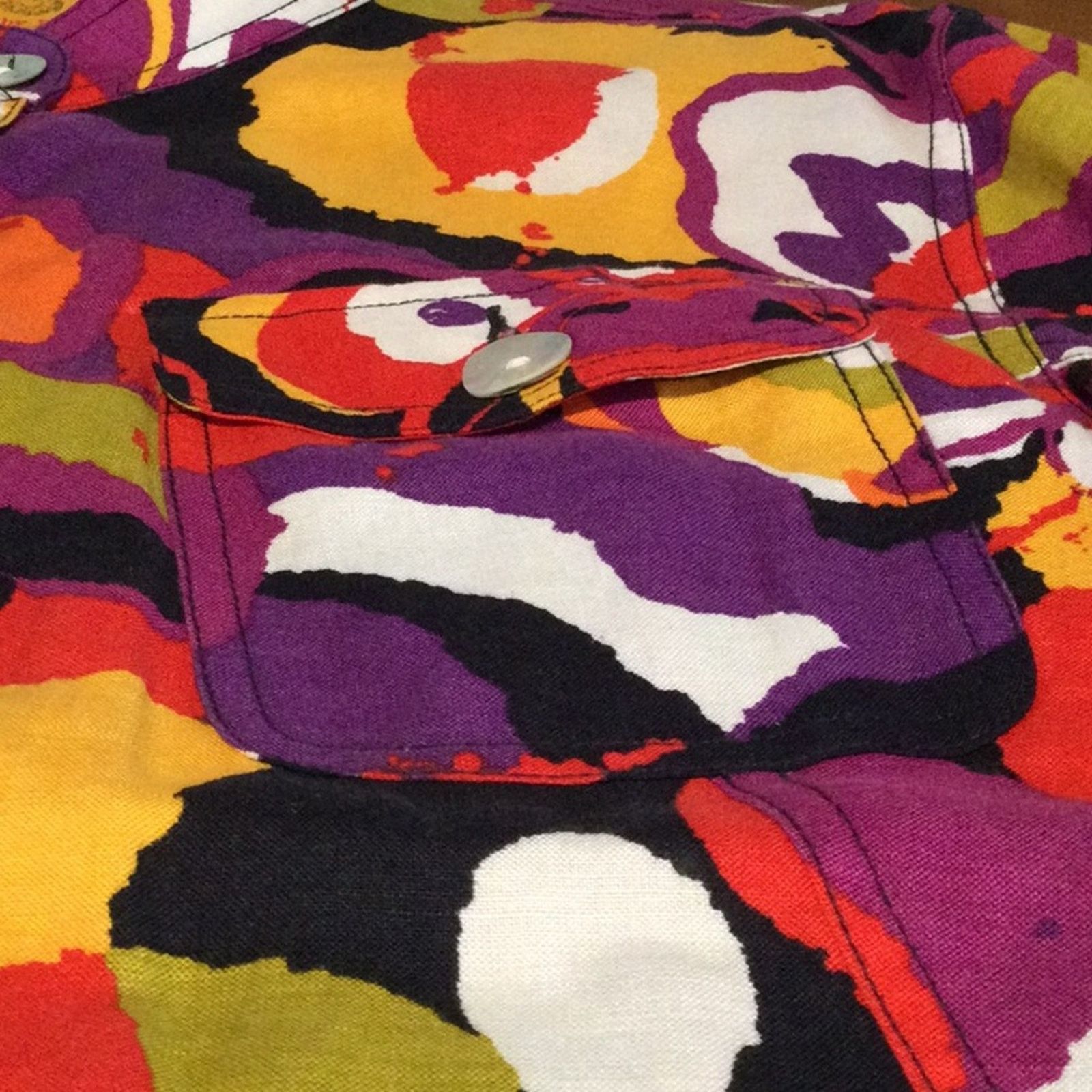 Other Ruby Rd Multicolor Button Front Pockets Linen Blend Shirt 18 Size XXL / US 16-18 / IT 52-54 - 16 Thumbnail