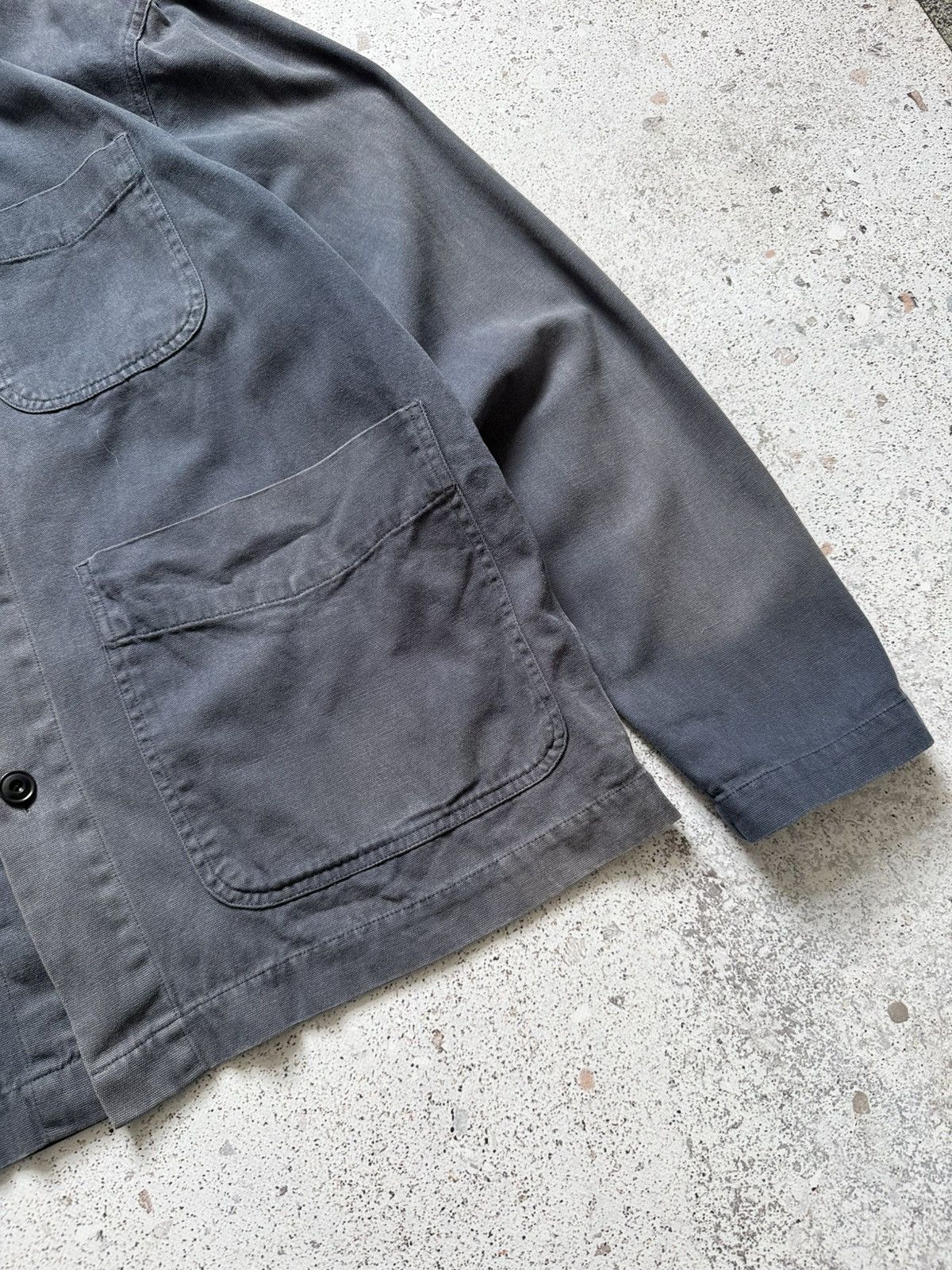 Albam Albam Chore Navy Striped Jacket Overshirt Size L Longsleeve Size US L / EU 52-54 / 3 - 5 Thumbnail