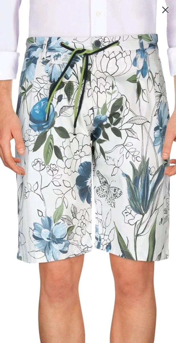 Designer BERNA FLORAL PATTERN SIDE STRIPE SHORTS SIZE 48 IT Size US 32 / EU 48 - 14 Thumbnail
