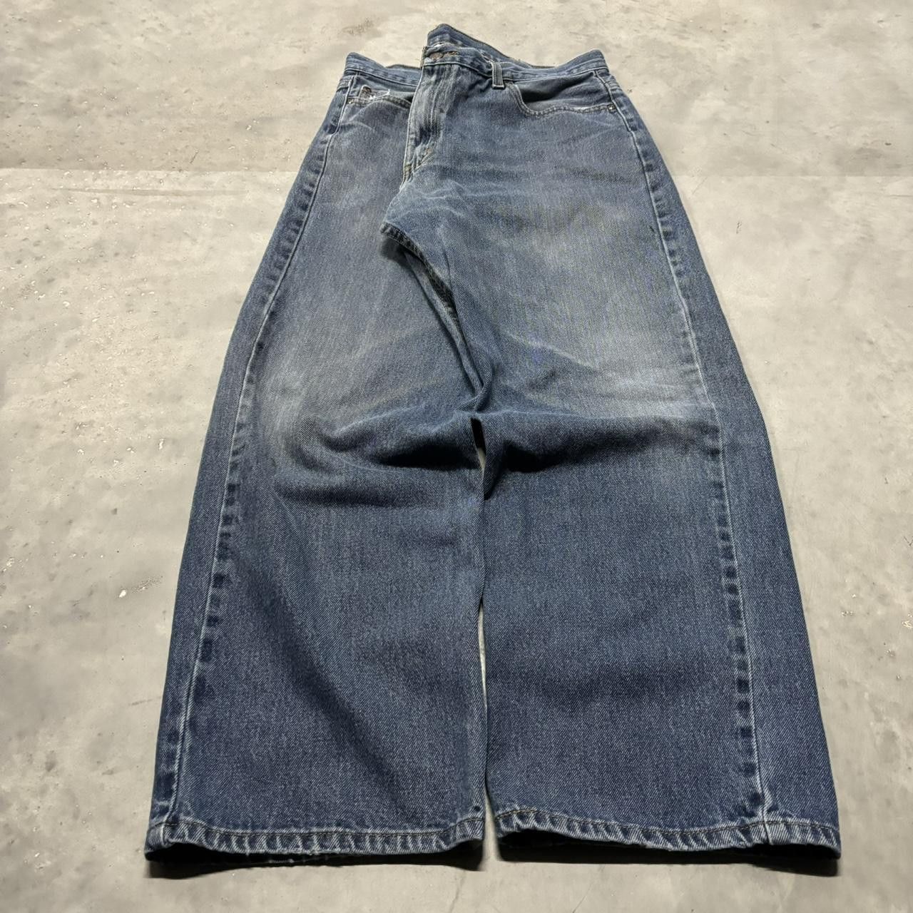 Japanese Brand × Vintage Crazy Vintage Y2K/2000s Grunge Faded Medium Wash Denim Jeans! Size US 36 / EU 52 - 3 Thumbnail