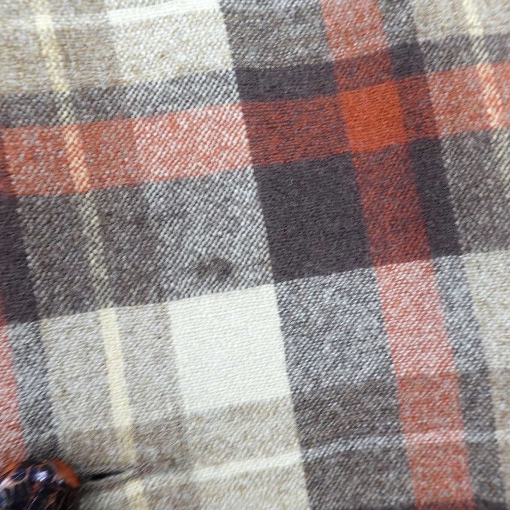 Pendleton VINTAGE Pendleton Jacket Mens Large Brown Beige Plaid Wool Flannel 70s Size US L / EU 52-54 / 3 - 5 Thumbnail