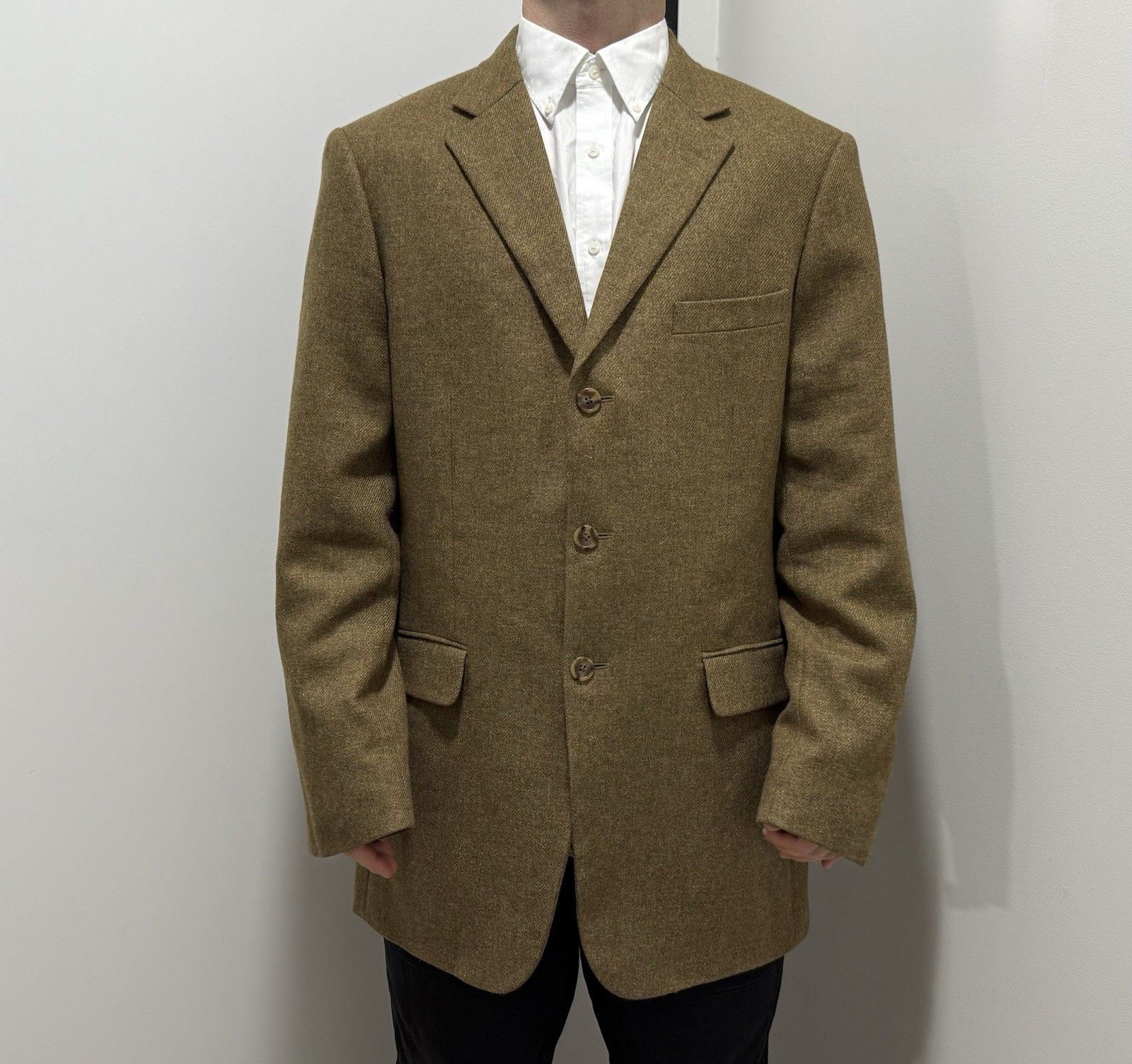 Loro Piana Mens Blazer Ing Loro Piana Cashmere Coarsehair Goat Wool Size 44L - 3 Thumbnail