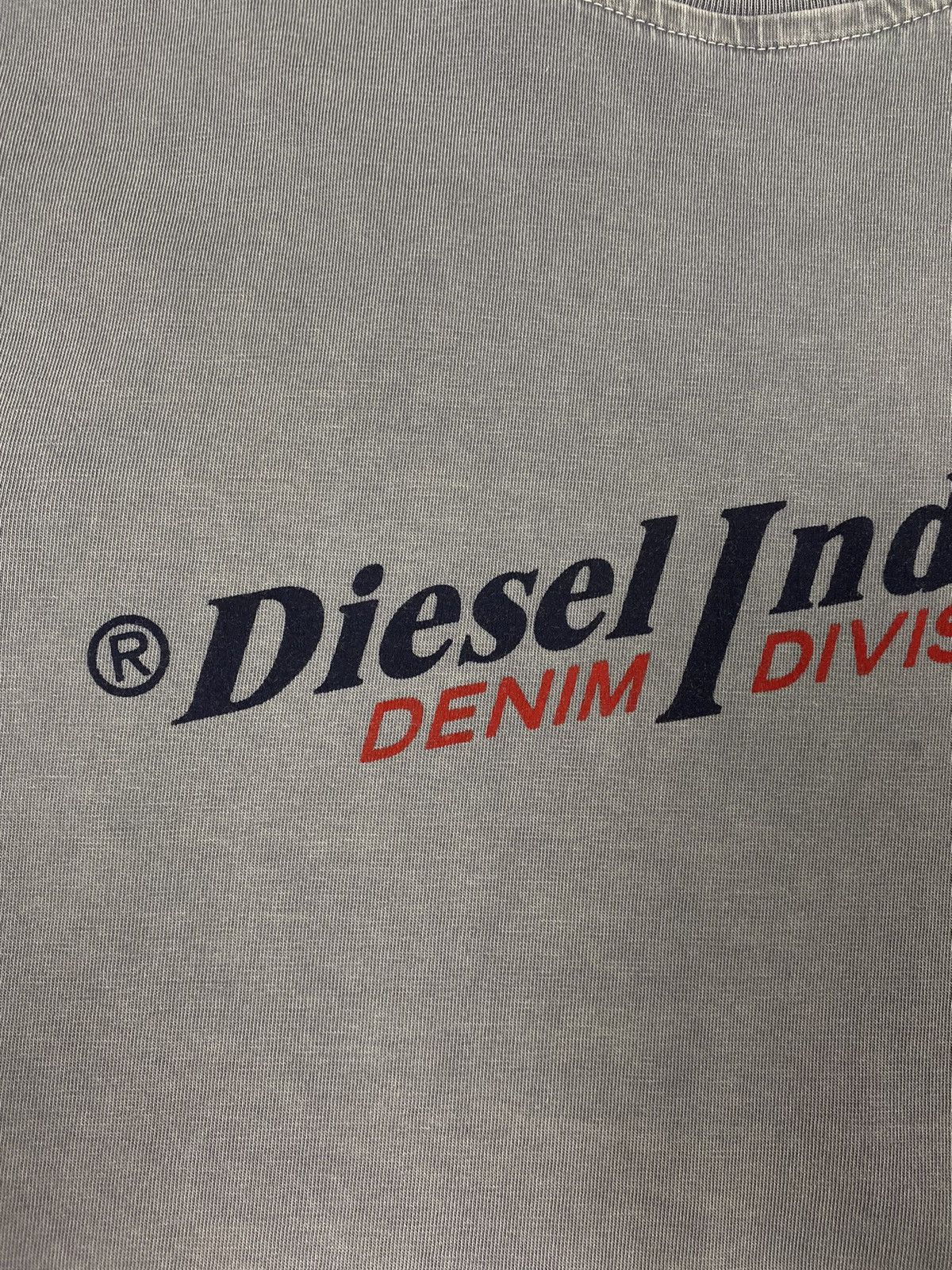 Diesel Diesel Industry Faded Gray Big Logo Avant-garde T Shirt Size US L / EU 52-54 / 3 - 7 Thumbnail