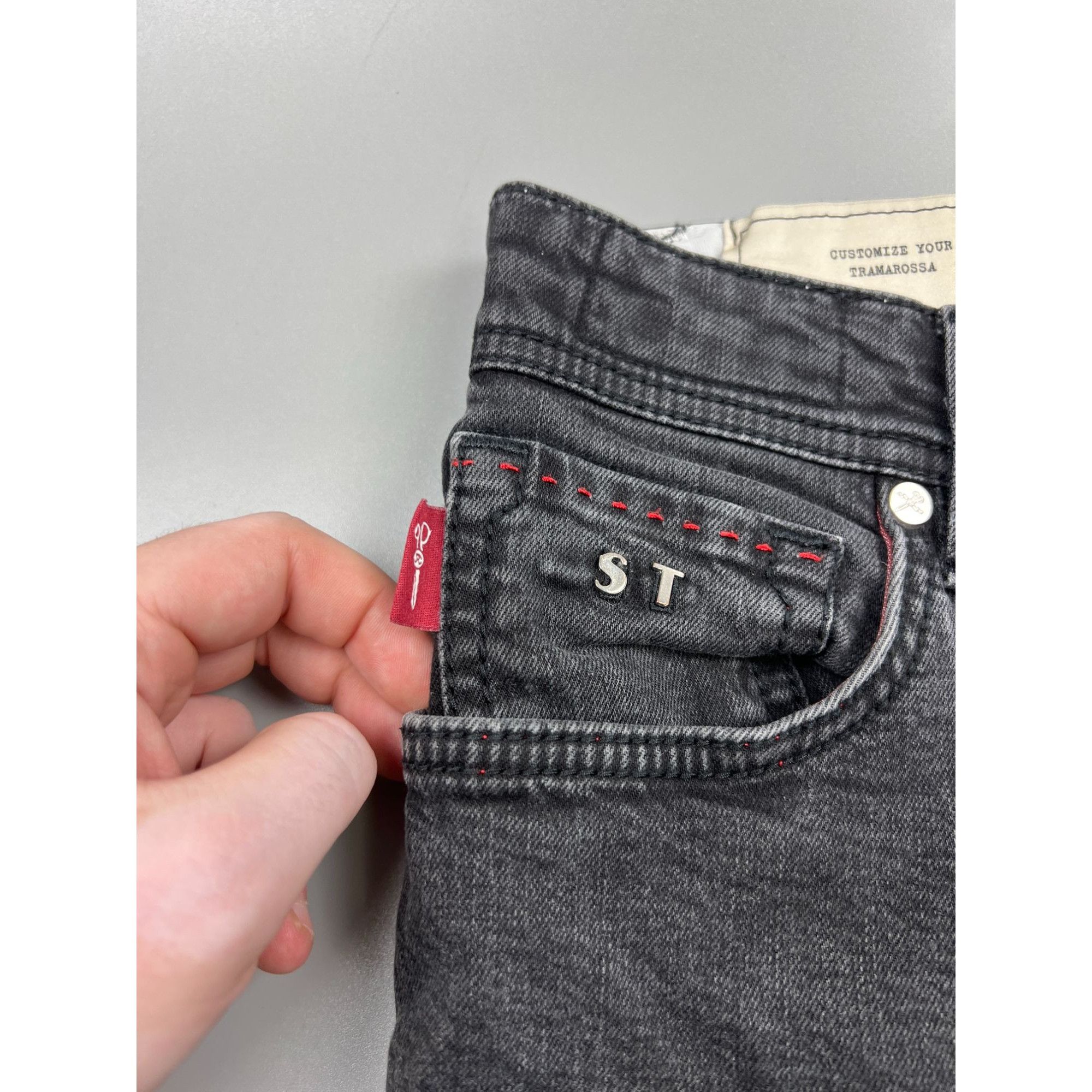 Other Sartoria Tramarossa Leonardo Black Skinny Jeans (Y0955) Size US 32 / EU 48 - 4 Thumbnail