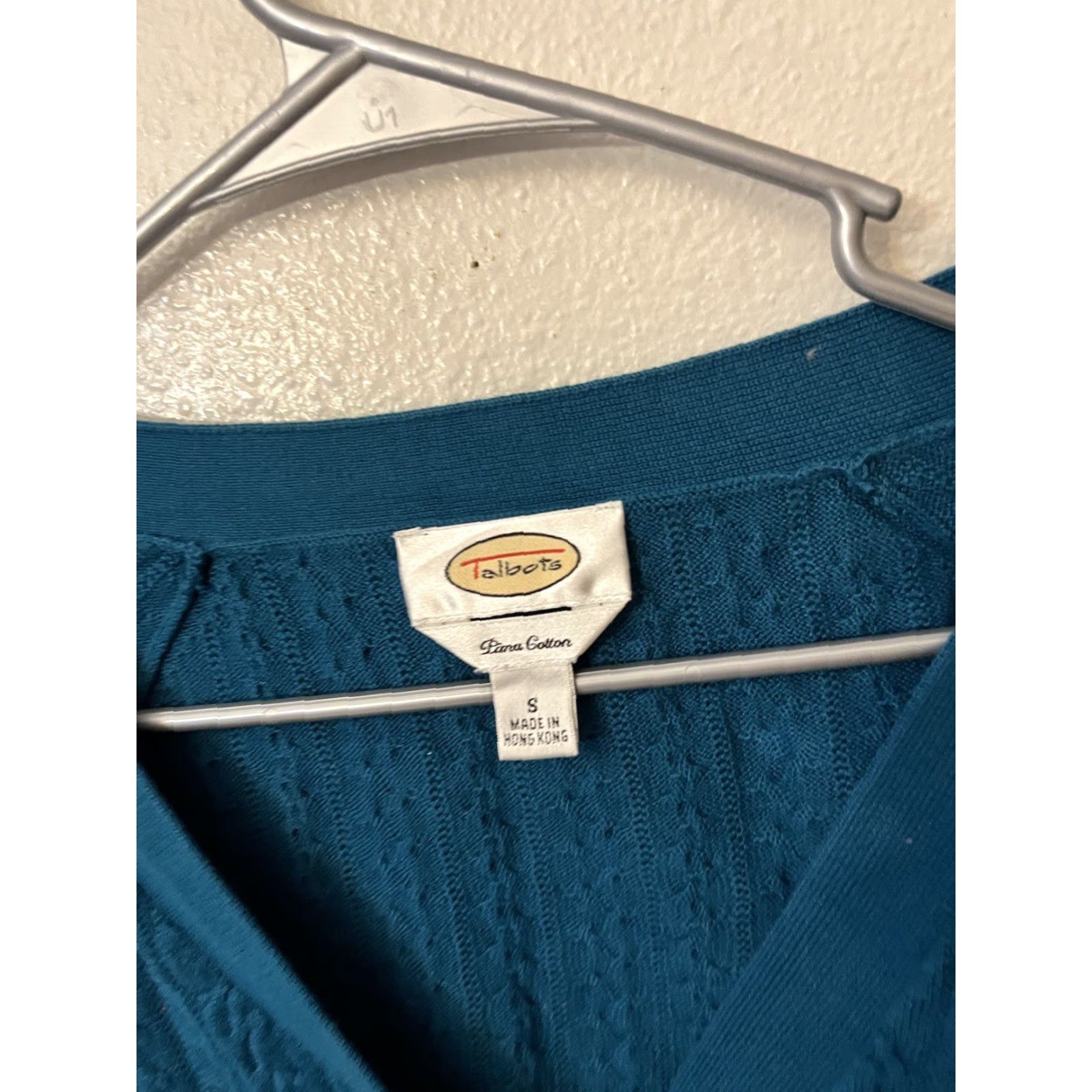 Talbots Talbots Cardigan Sweater Women Small Blue Pima Cotton Cable Knit V-Neck 3/4 Sleeve Buttoned Casual Regular Top Pullover Knitwear Vintage: No Size S / US 4 / IT 40 - 3 Thumbnail
