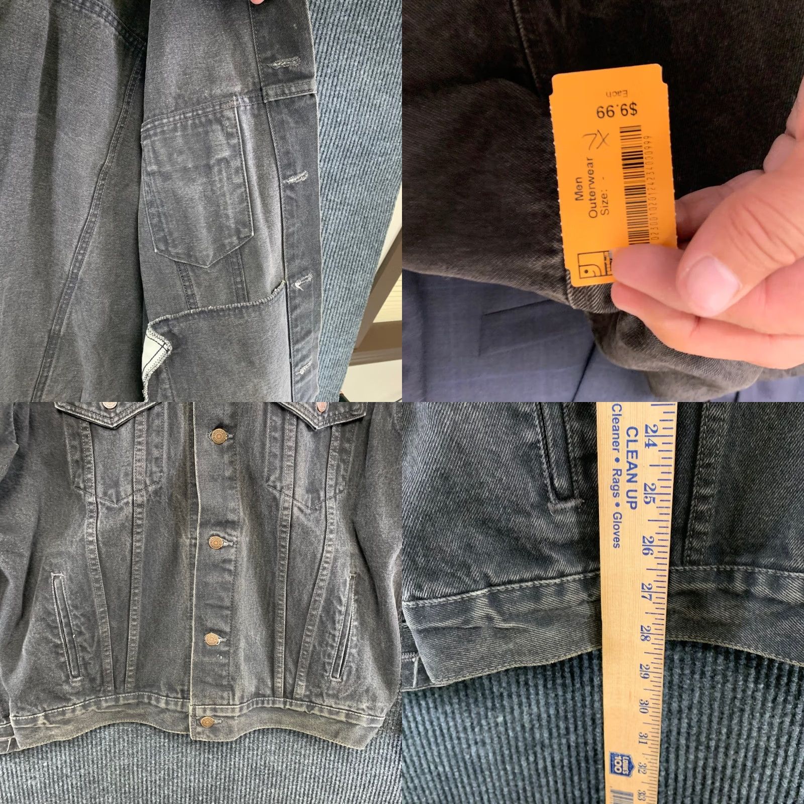 Levi's VINTAGE Levi's Jacket Mens XL Black Denim 70507-4159 Trucker 90s Button Front Short Size US XL / EU 56 / 4 - 8 Thumbnail