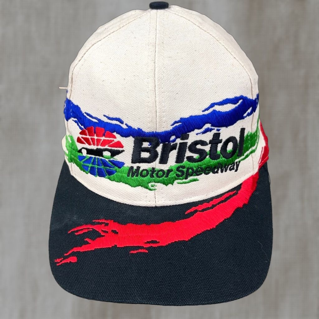 Vintage VINTAGE Bristol Motor Speedway Hat Cap Strap Back Splash Big Logo Racing Y2K 00s Kangaroo? Size ONE SIZE - 1 Thumbnail