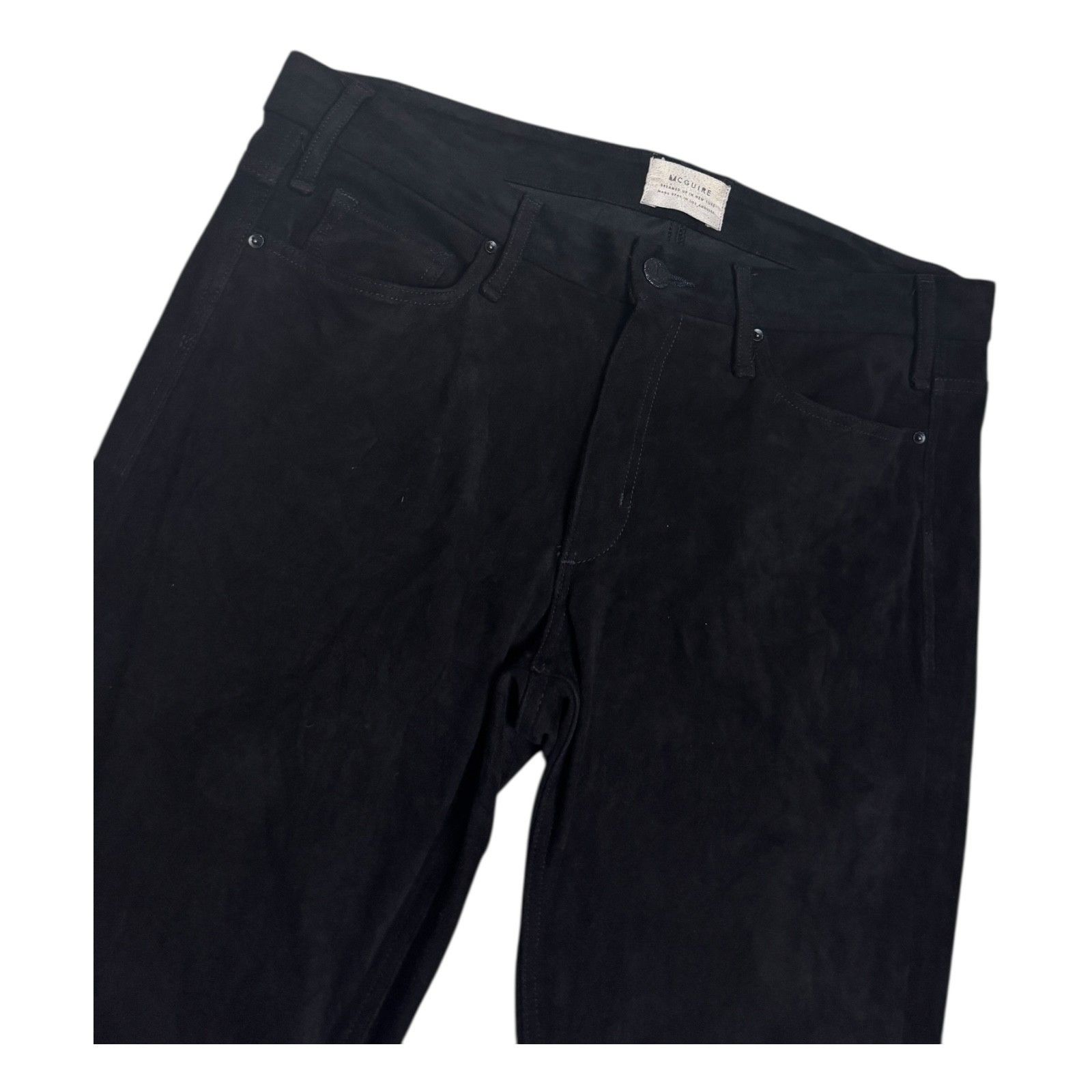 Anthropologie MCGUIRE Anthropologie Vegan Suede Designer Jeans Pants 34x30 Size 34" / US 12 / IT 48 - 3 Thumbnail